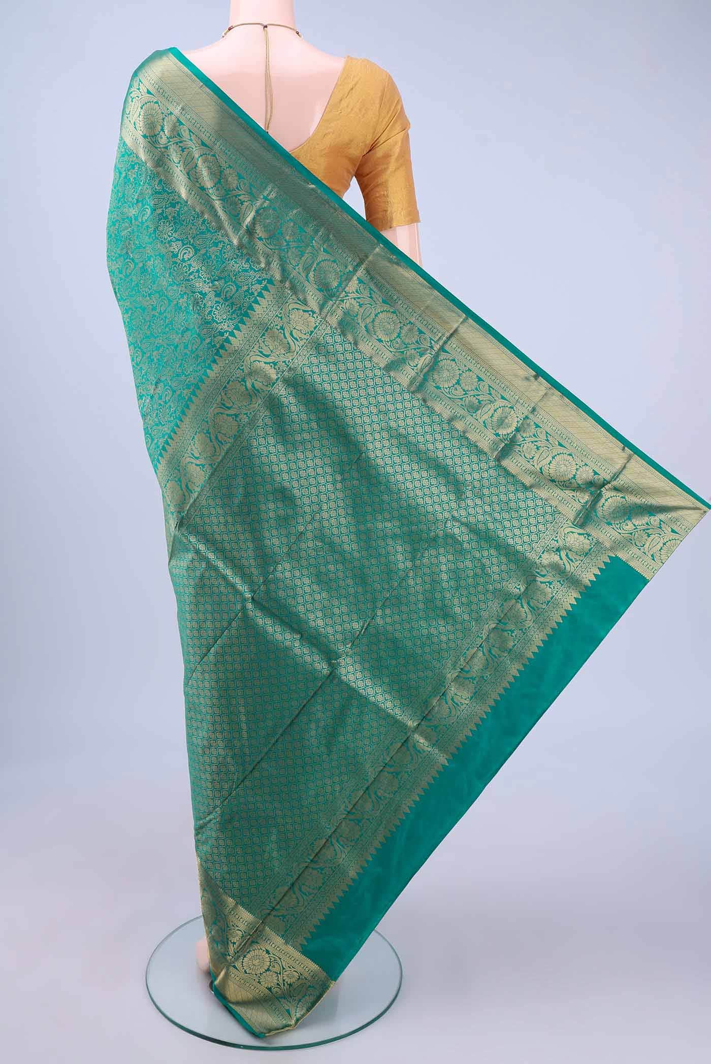 Sea Green Bangalore Silk Saree