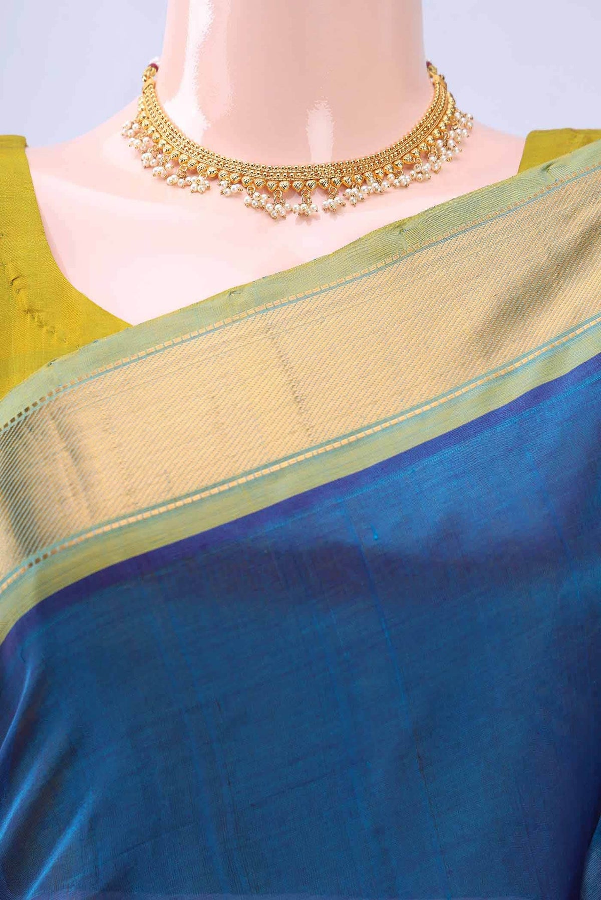 Blue Silk Cotton Saree