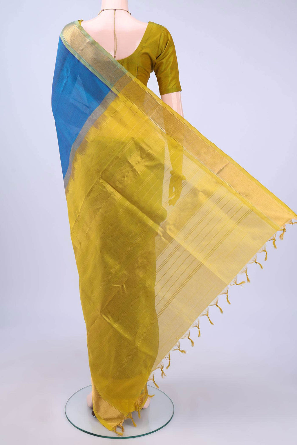 Blue Silk Cotton Saree