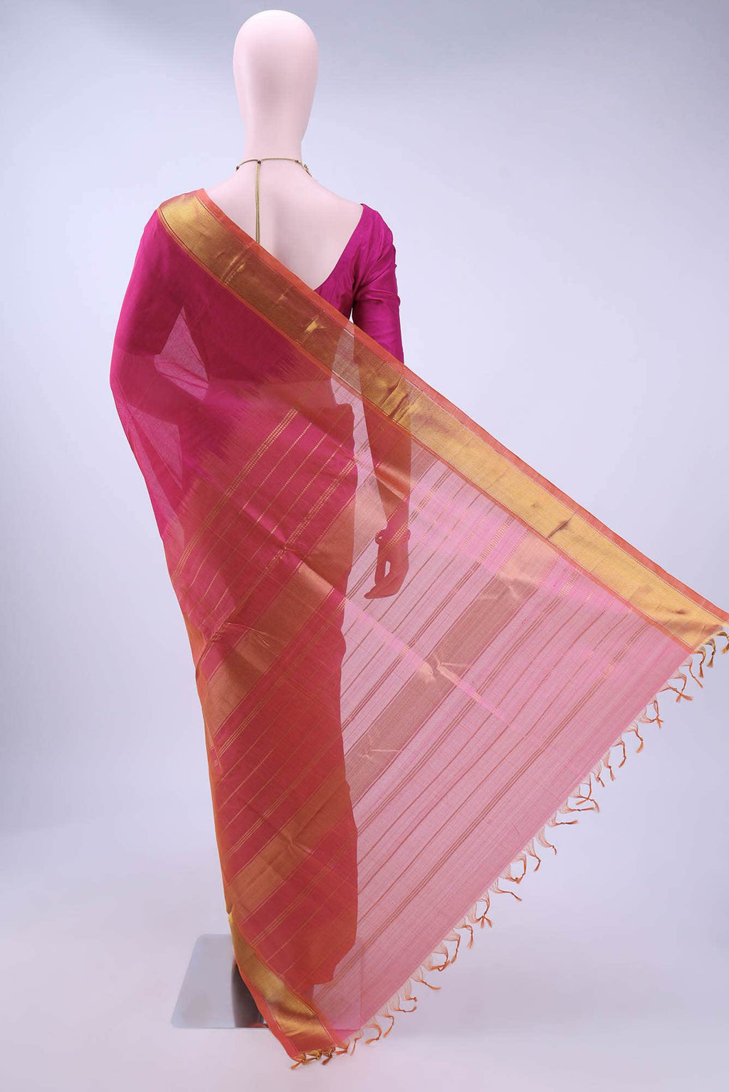 Pink Silk Cotton Saree