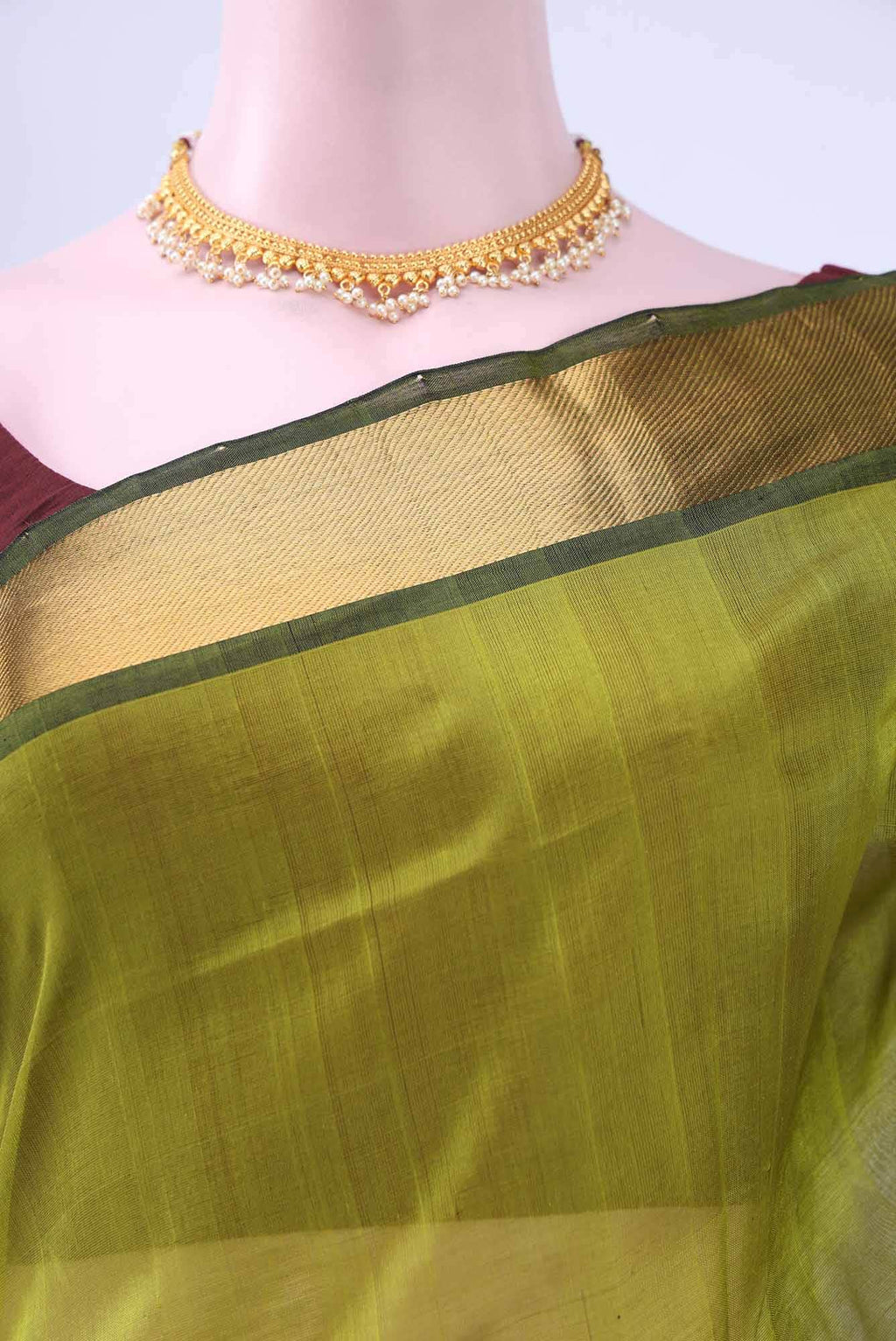 Mehandi Green Silk Cotton Saree
