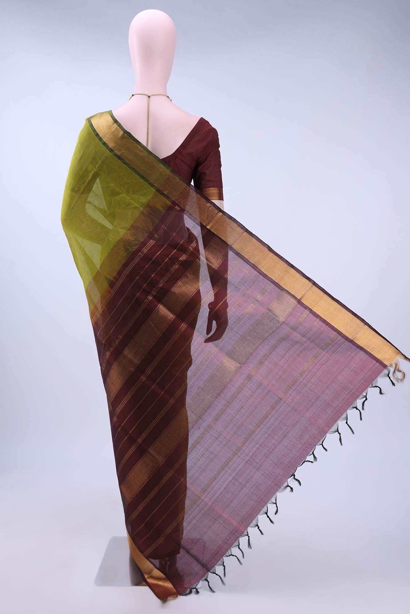 Mehandi Green Silk Cotton Saree