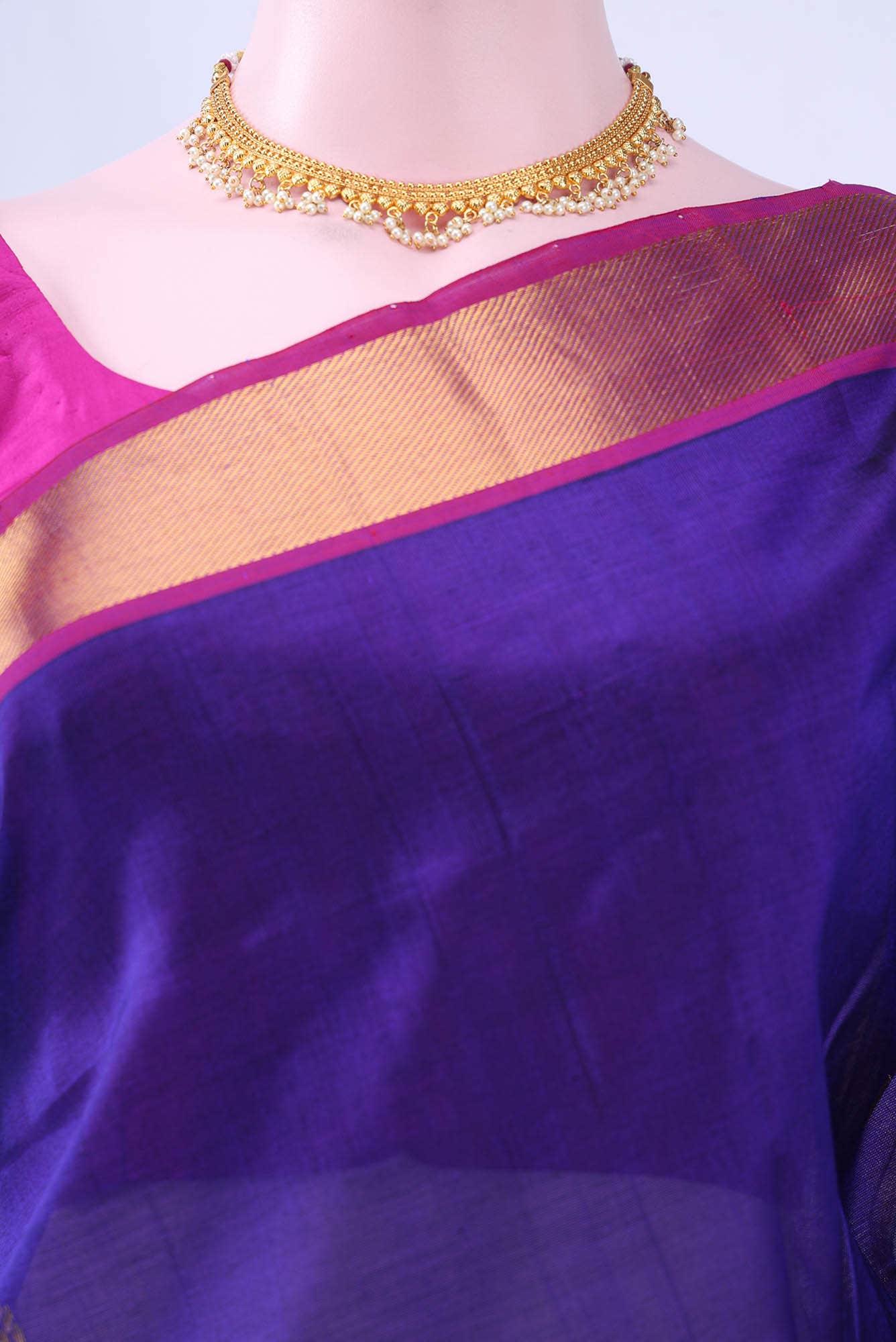 Purple Silk Cotton Saree