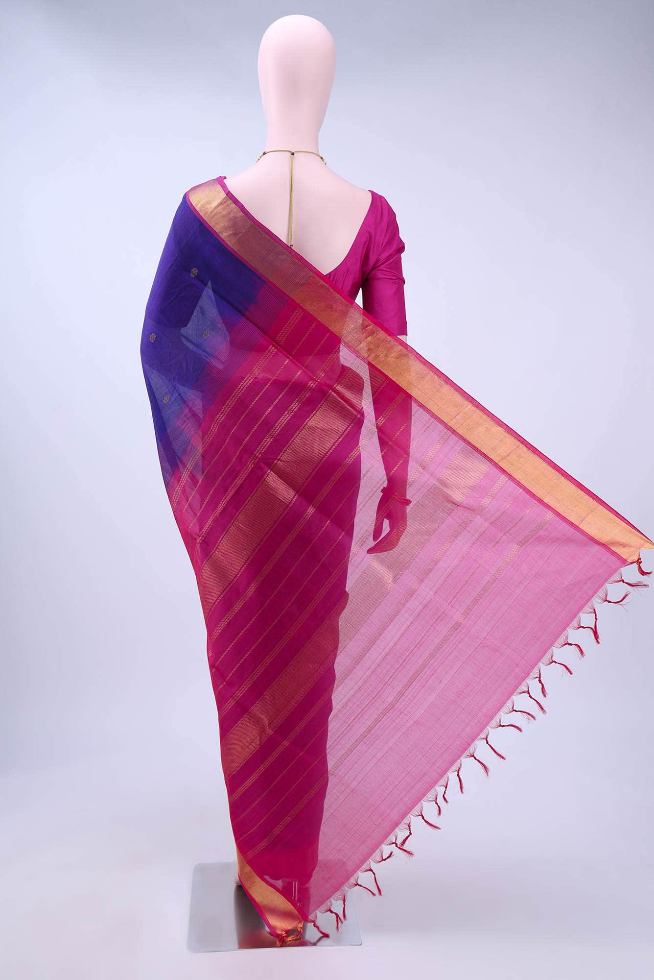 Purple Silk Cotton Saree
