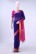 Purple Silk Cotton Saree