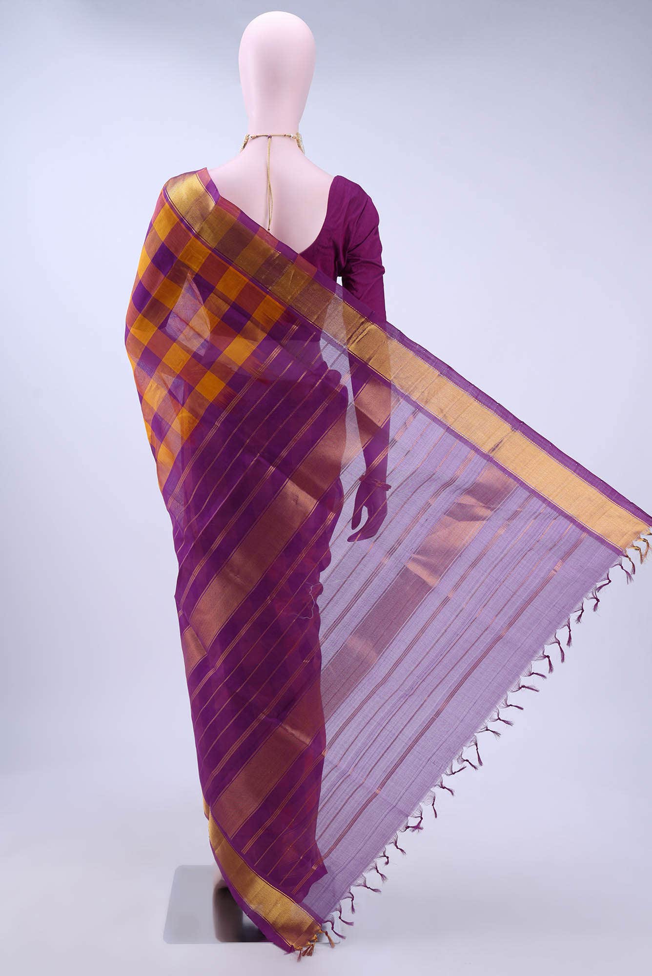Yellow Silk Cotton Saree