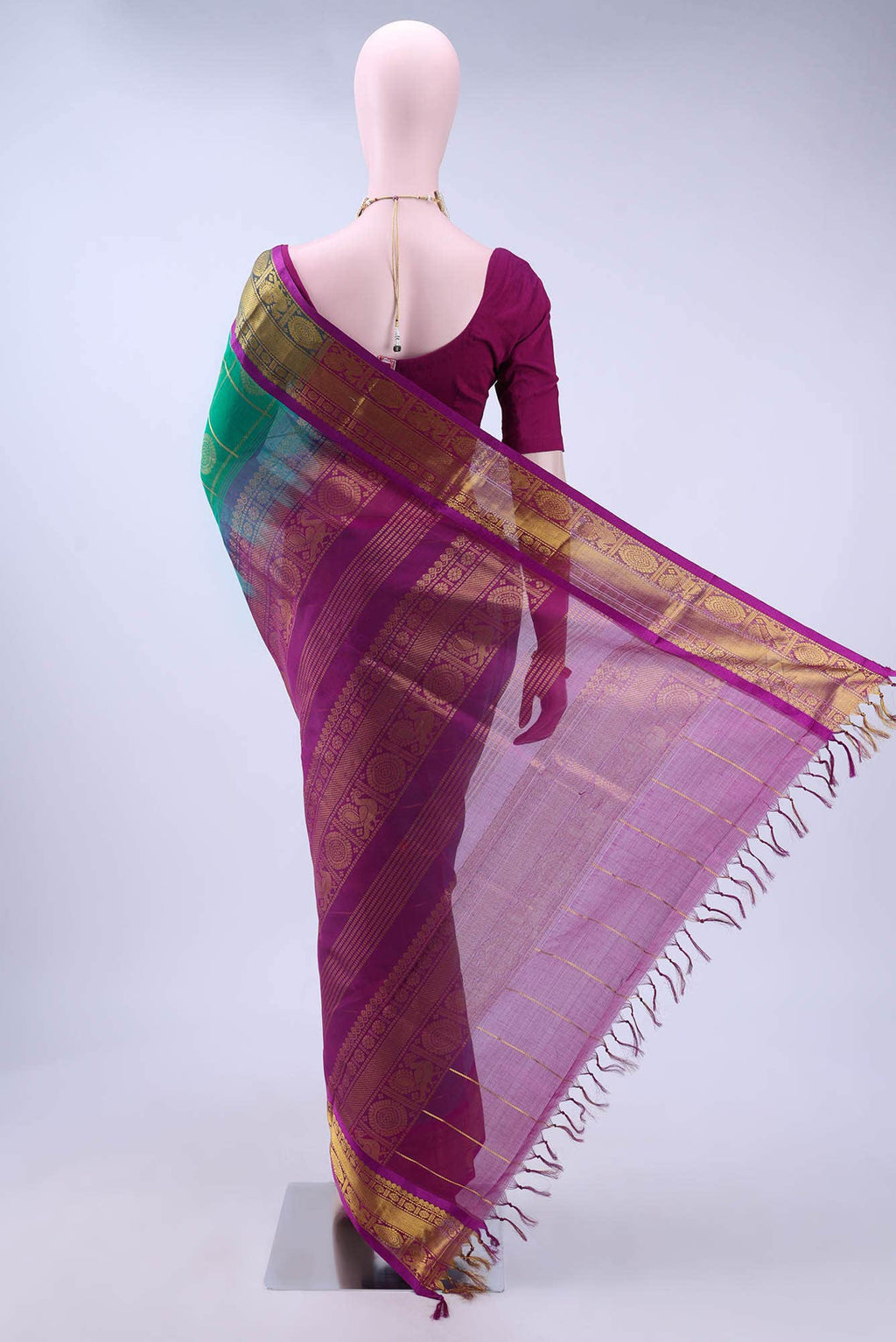 Green Silk Cotton Saree