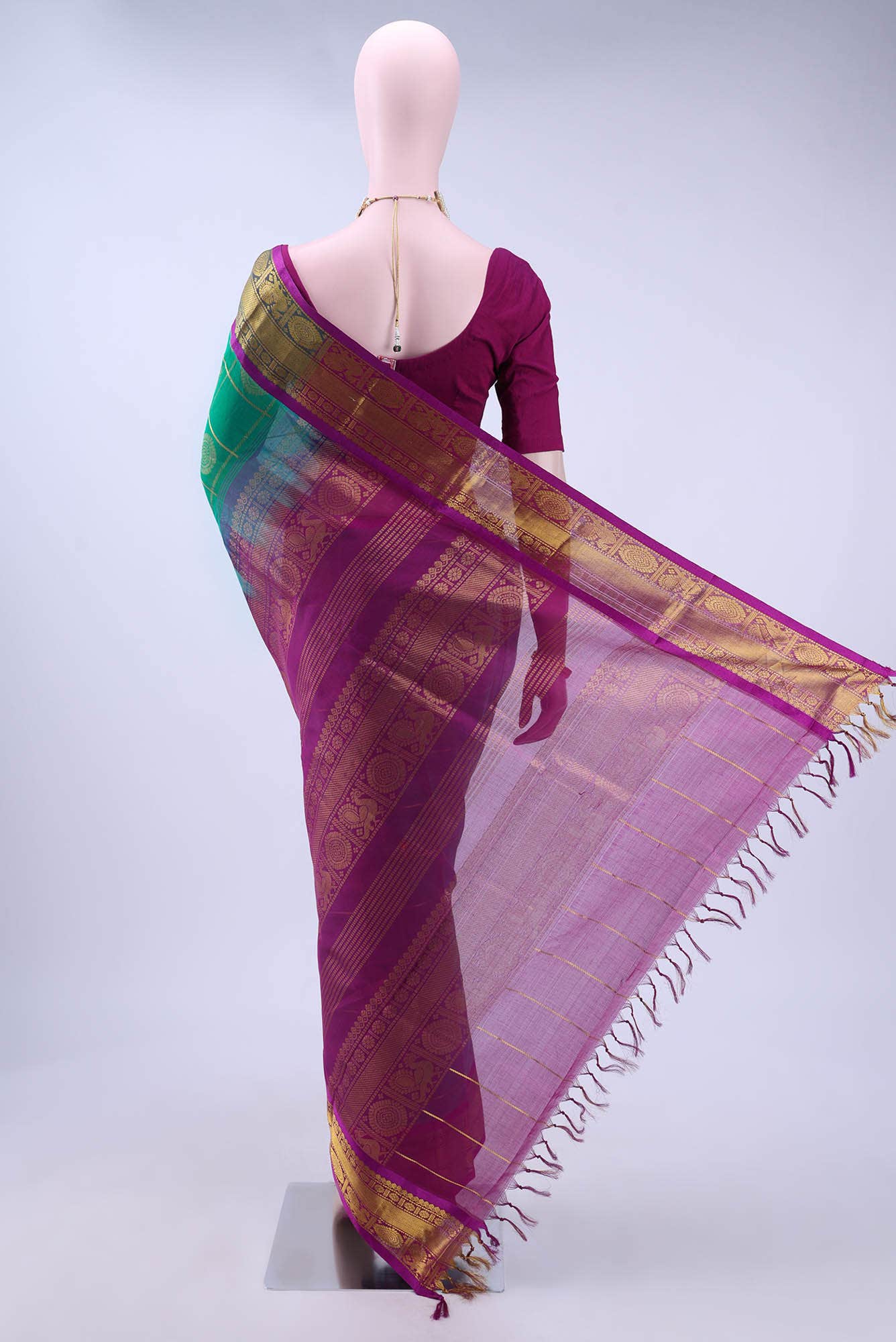 Green Silk Cotton Saree