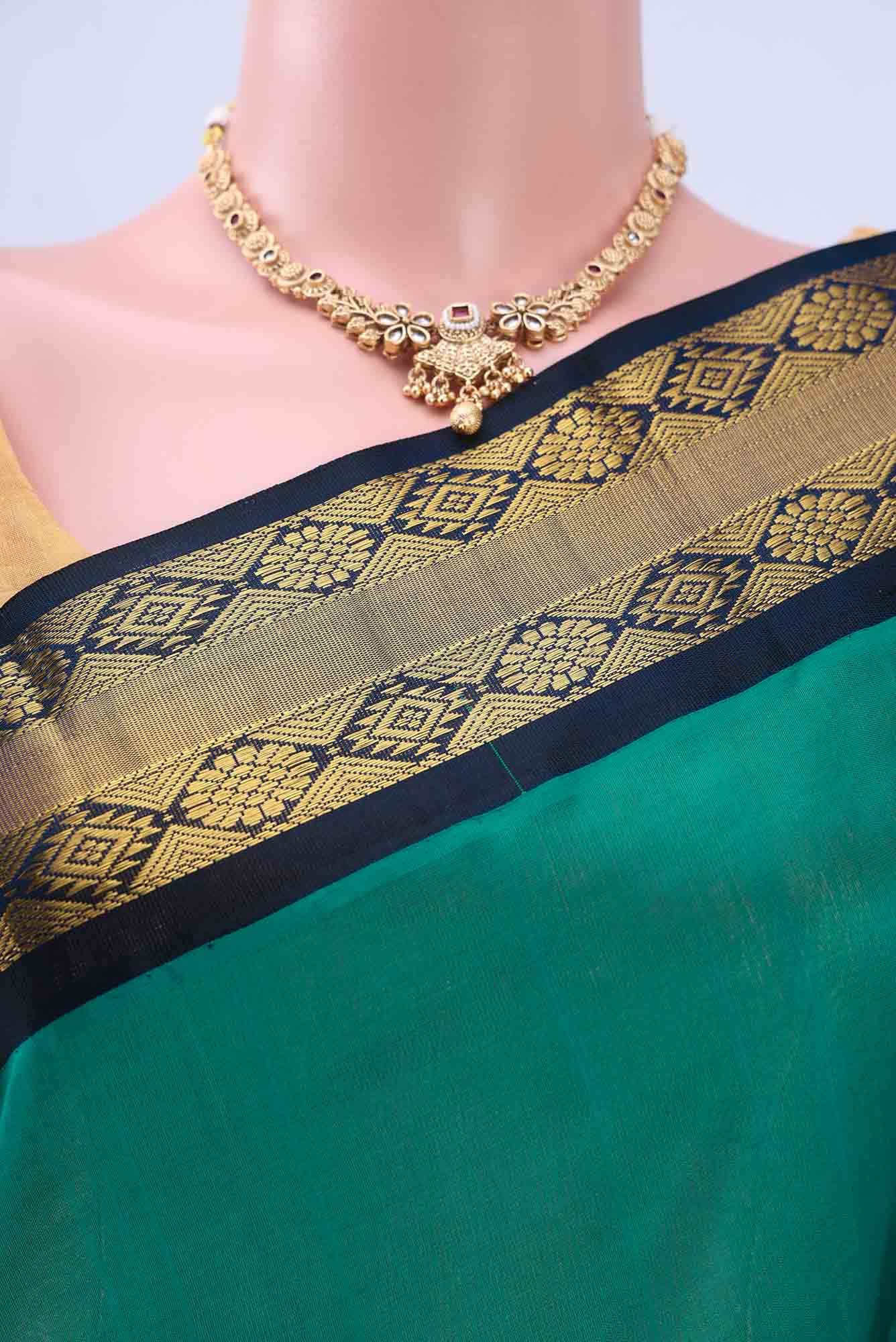 Green Silk Cotton Saree