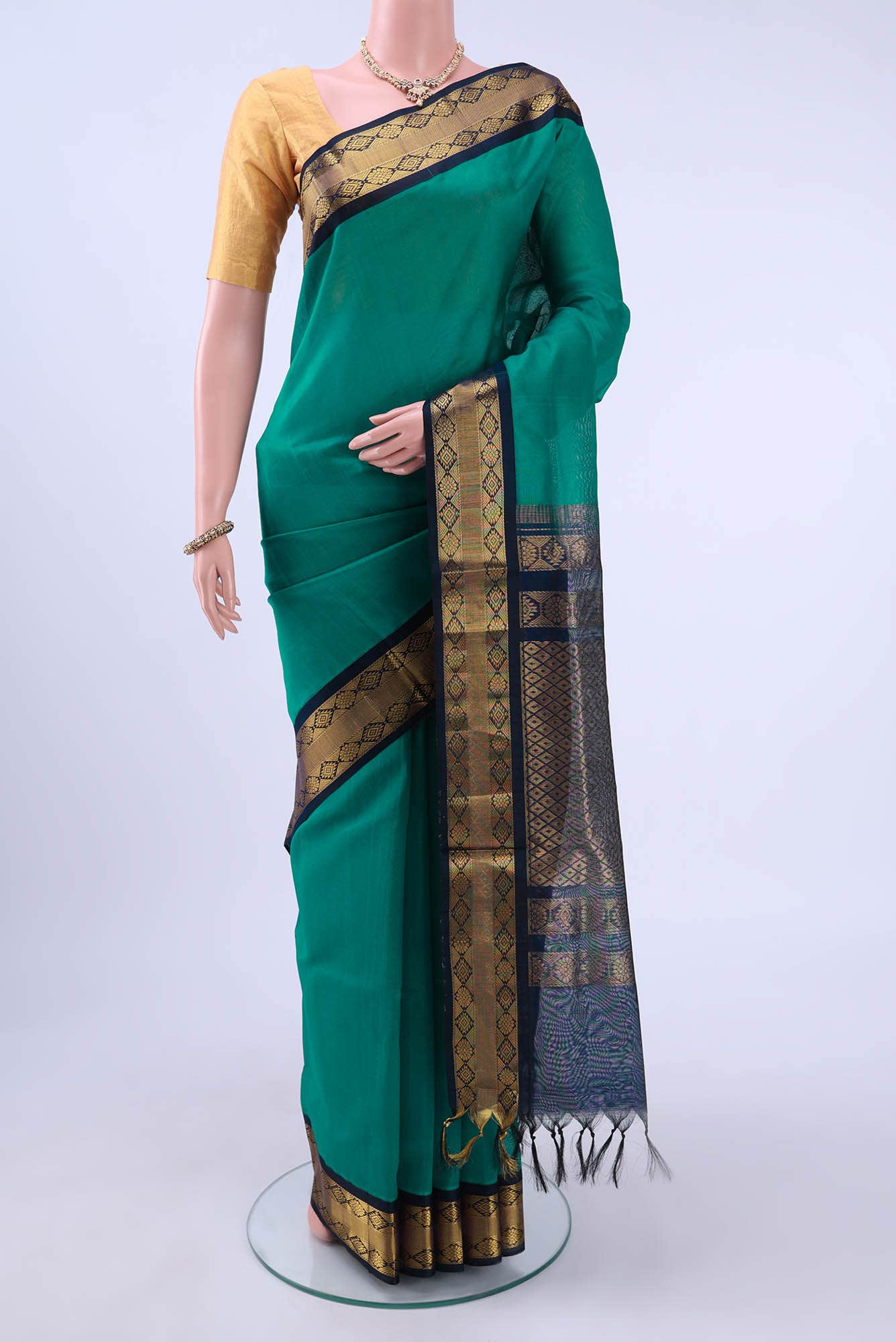 Green Silk Cotton Saree