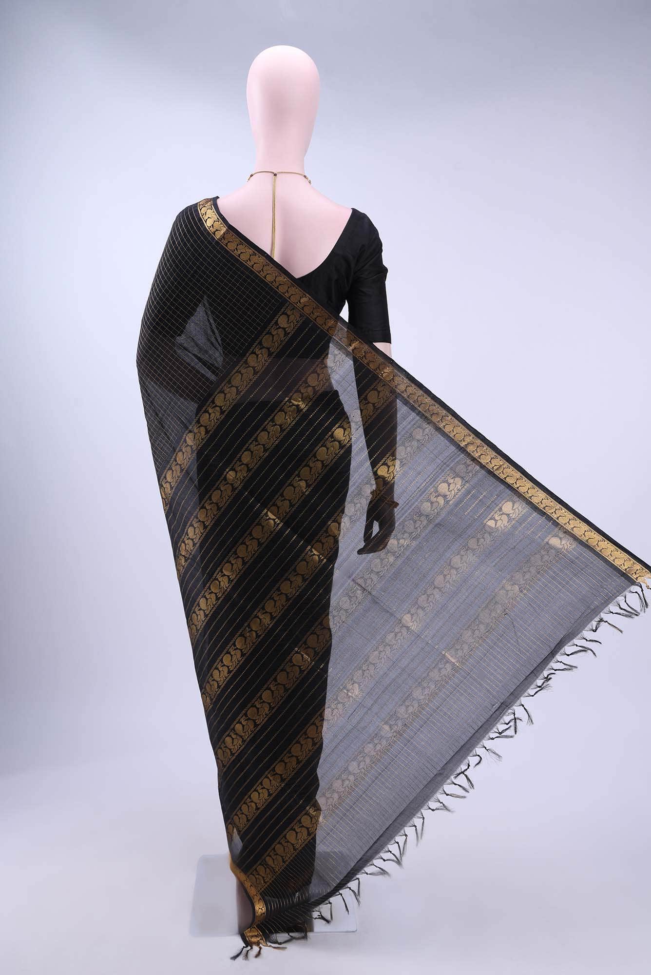 Black Silk Cotton Saree