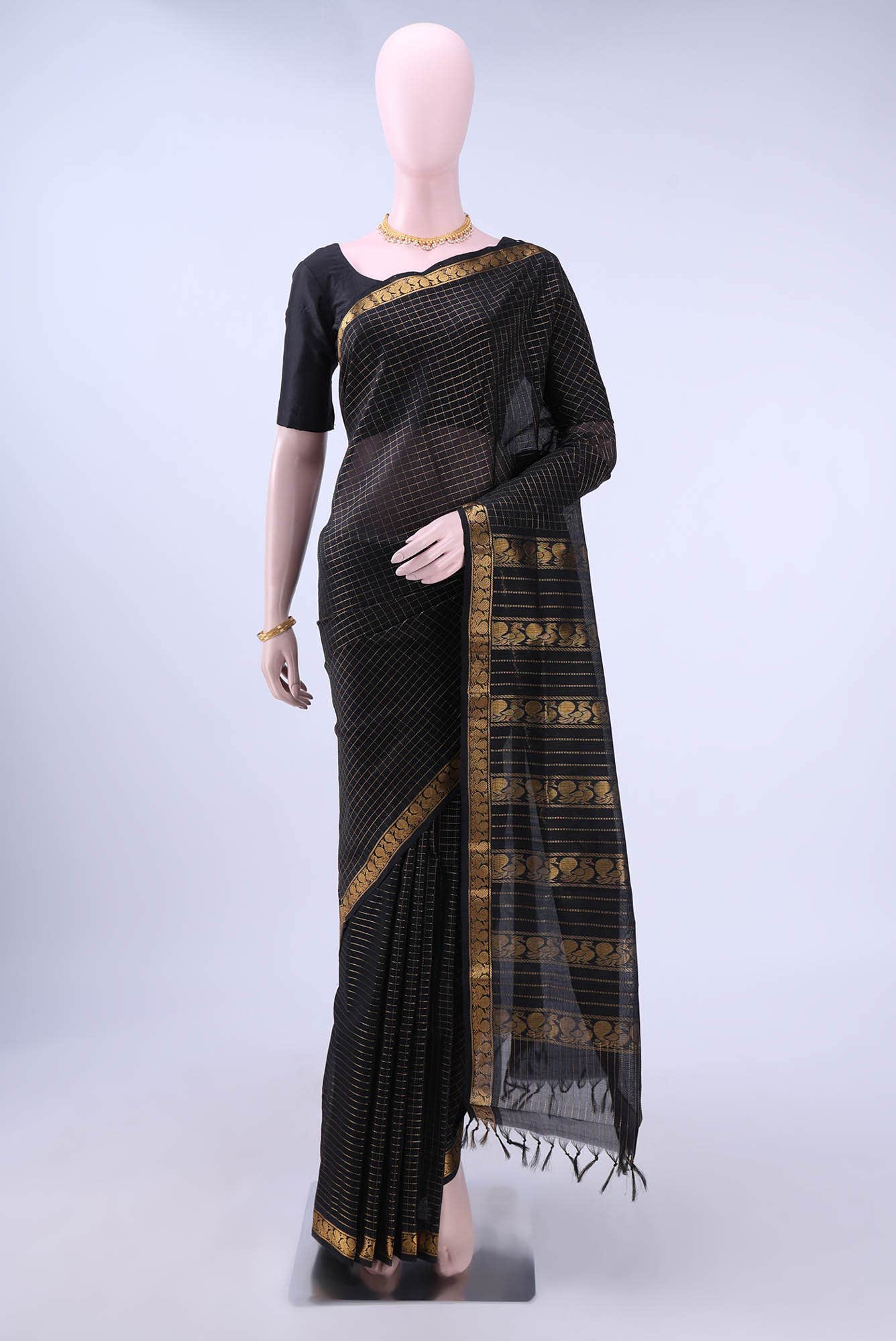 Black Silk Cotton Saree