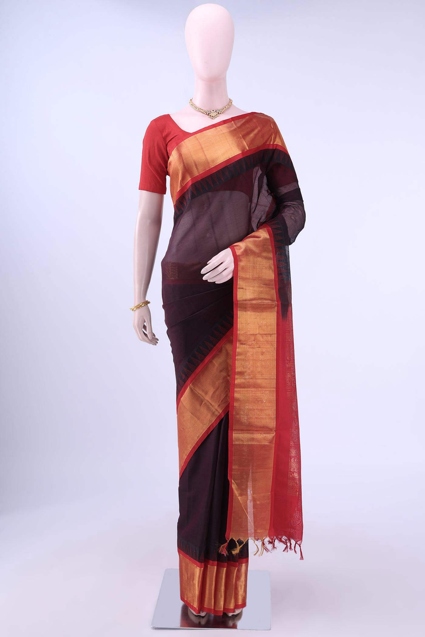 Black Silk Cotton Saree