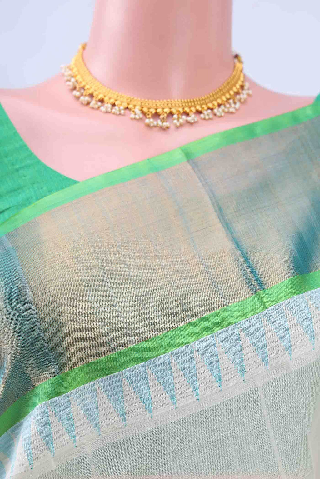 Off White Silk Cotton Saree