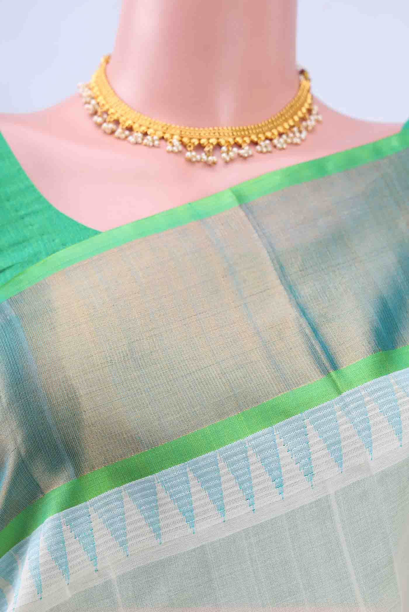 Off White Silk Cotton Saree