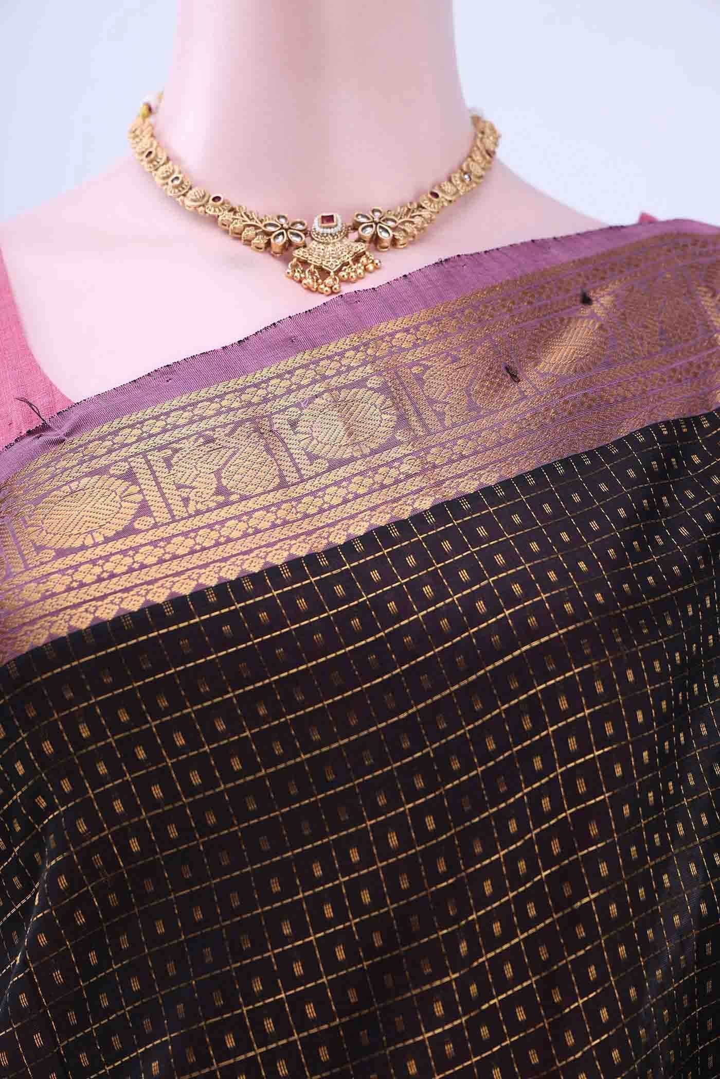 Black Silk Cotton Saree