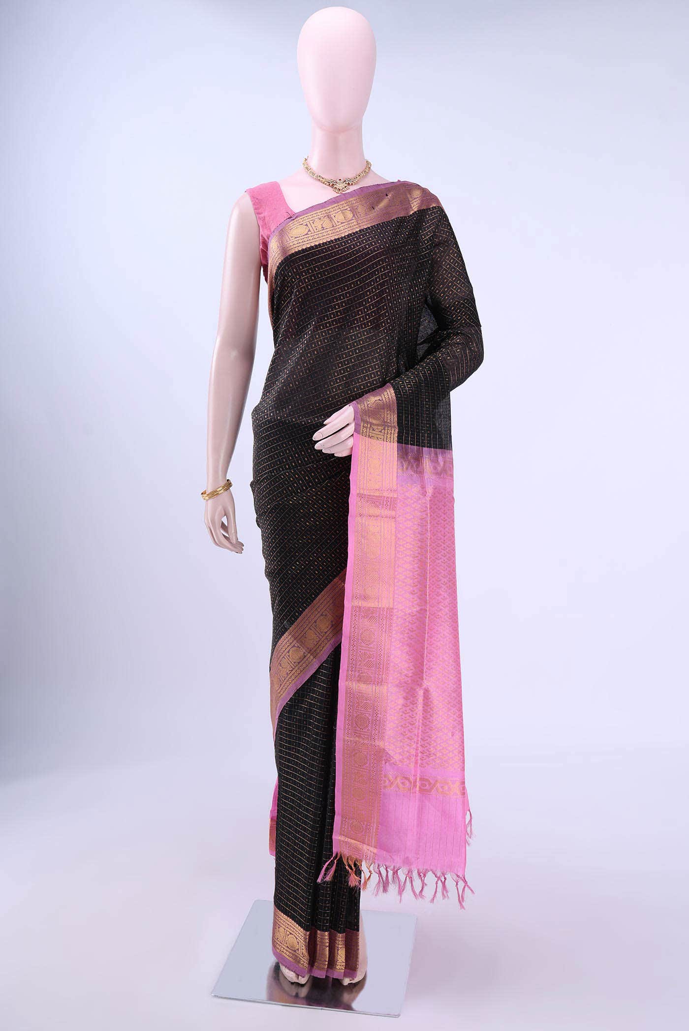 Black Silk Cotton Saree
