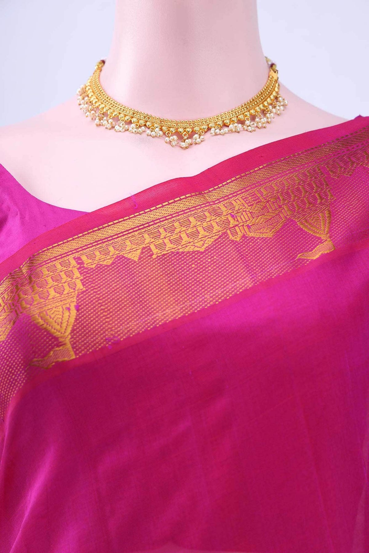 Rani Pink Silk Cotton Saree