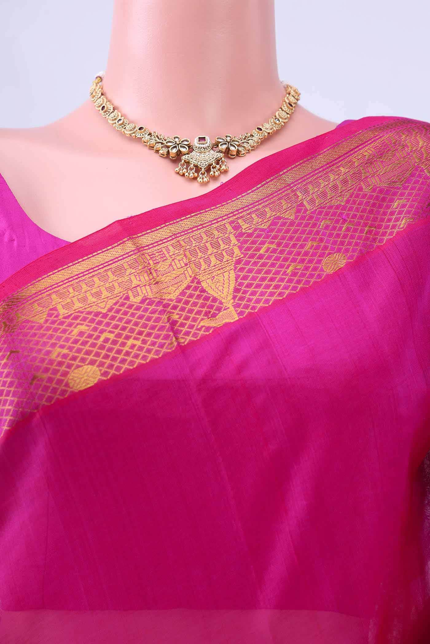 Rani Pink Coimbatore Silk Cotton Saree