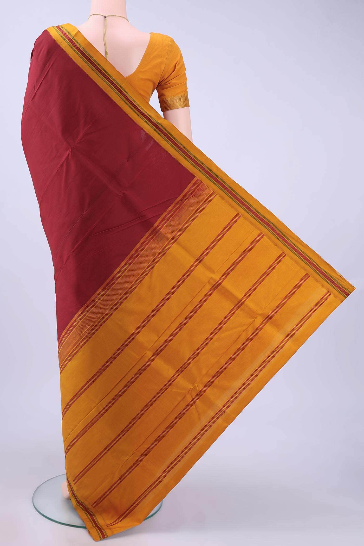 Maroon Kanchipuram Saree