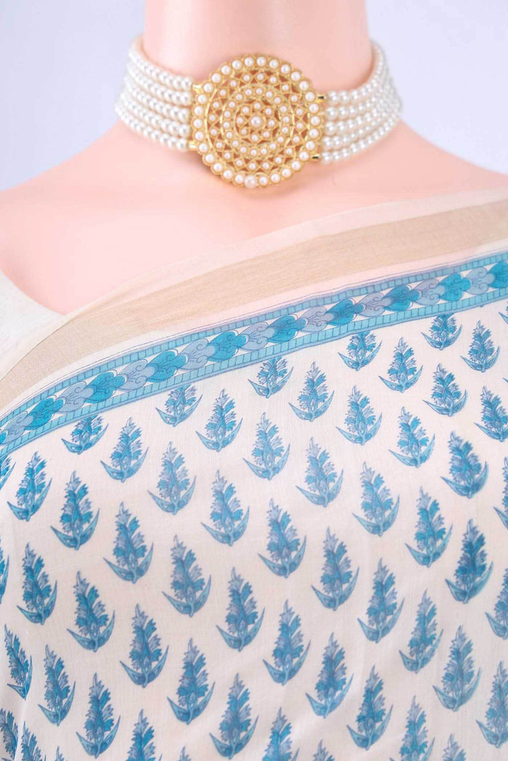 Off White Tussar Saree