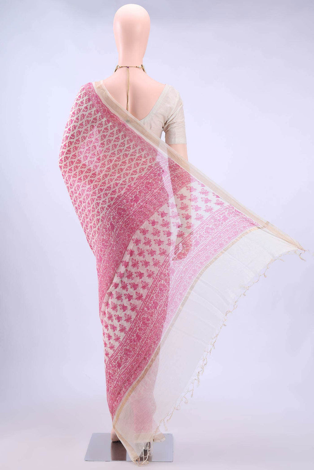 Off White Tussar Saree