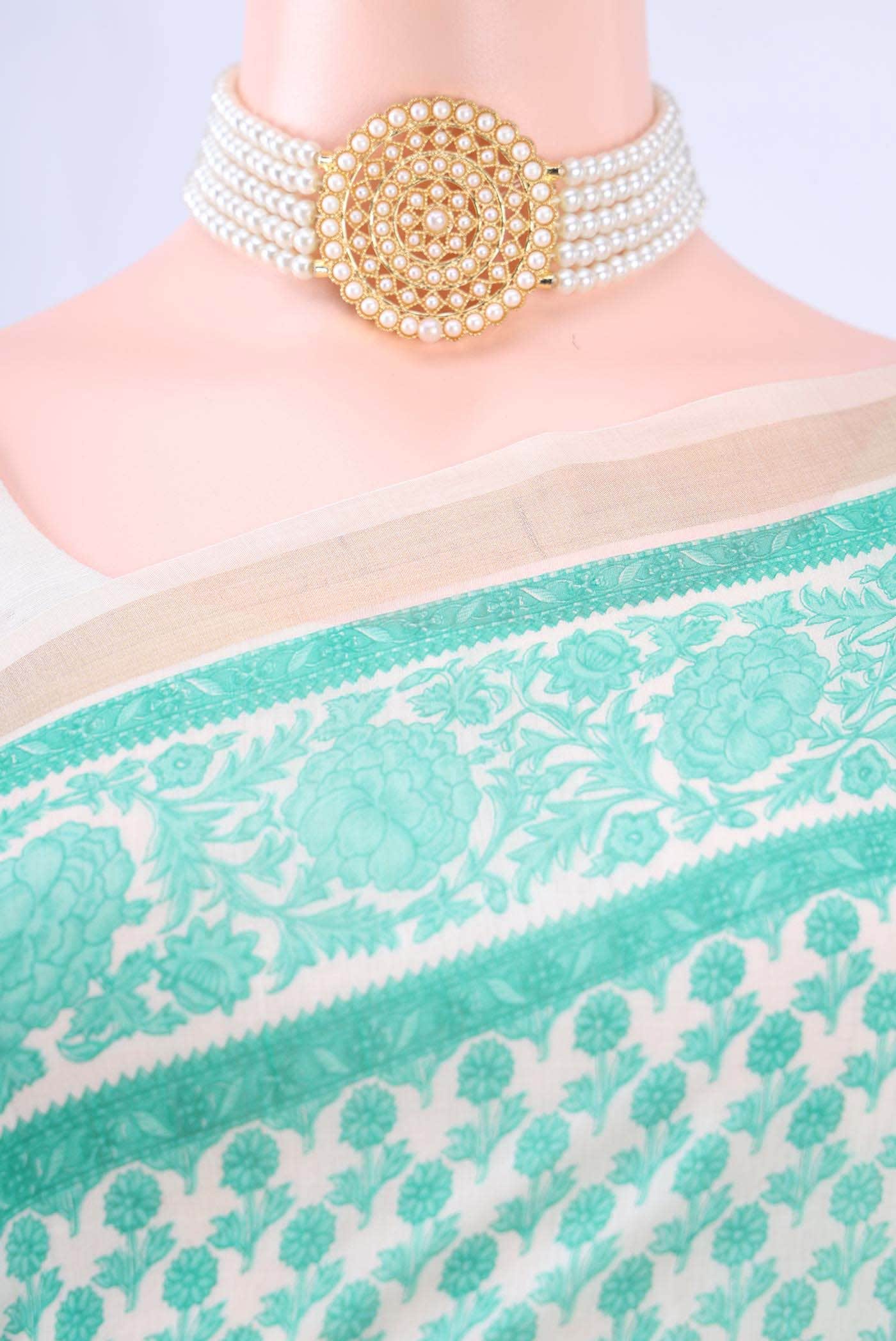 Off White Tussar Saree