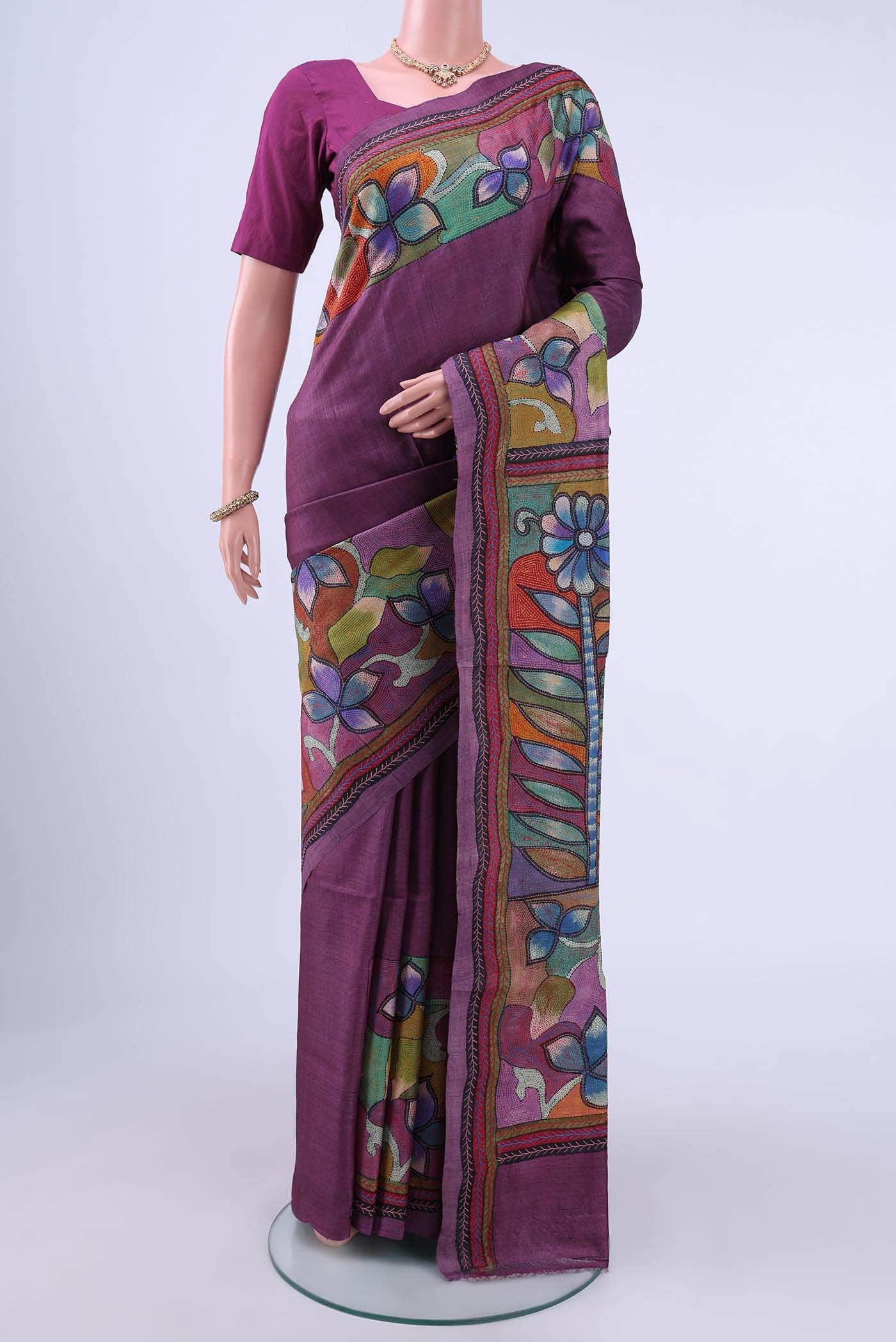 Multi Tussar Saree