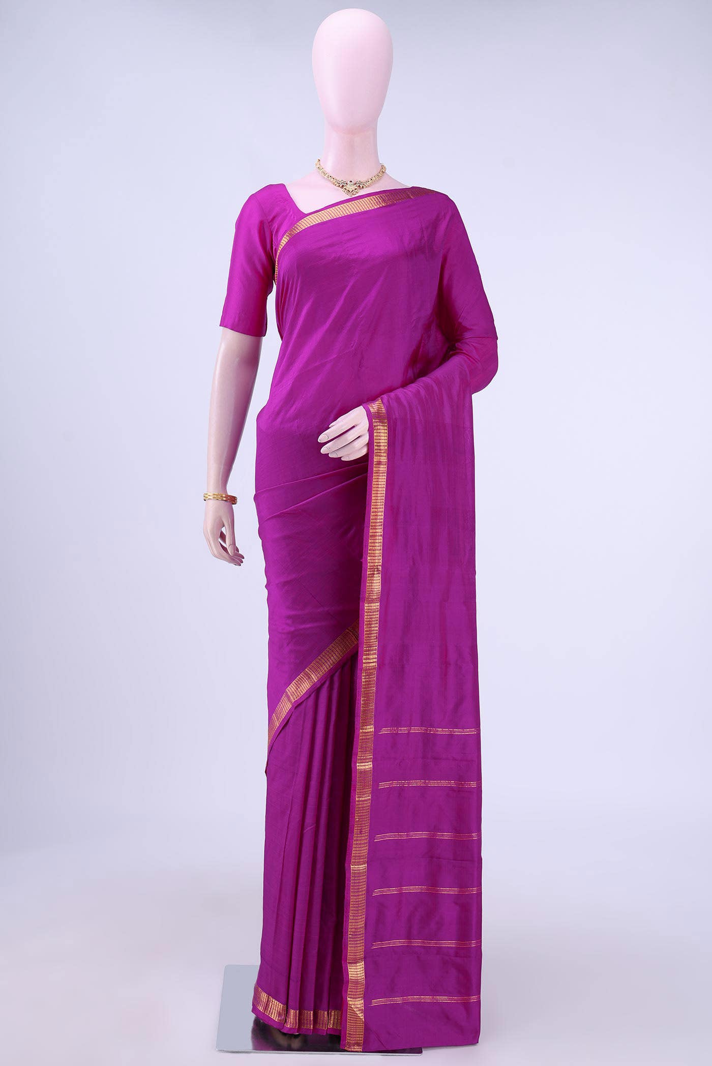 Magenta Kanchipuram Silk Saree