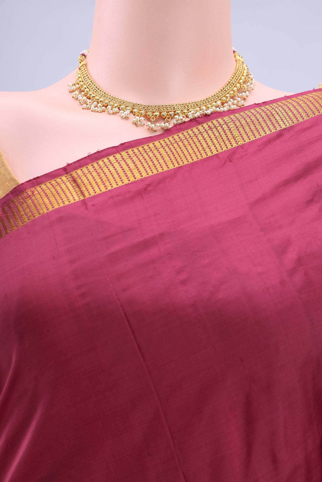 Maroon Kanchipuram Saree