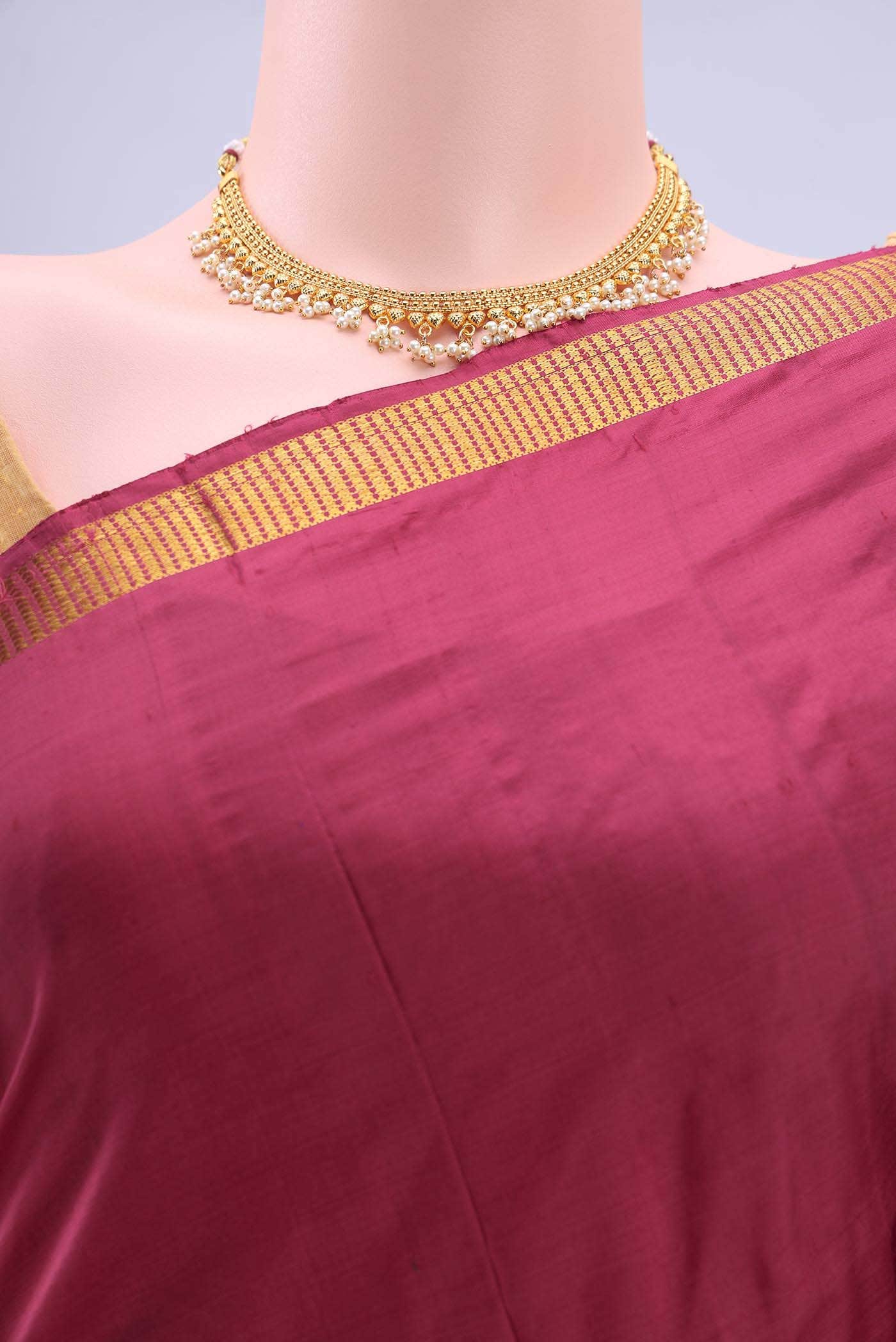 Maroon Kanchipuram Saree