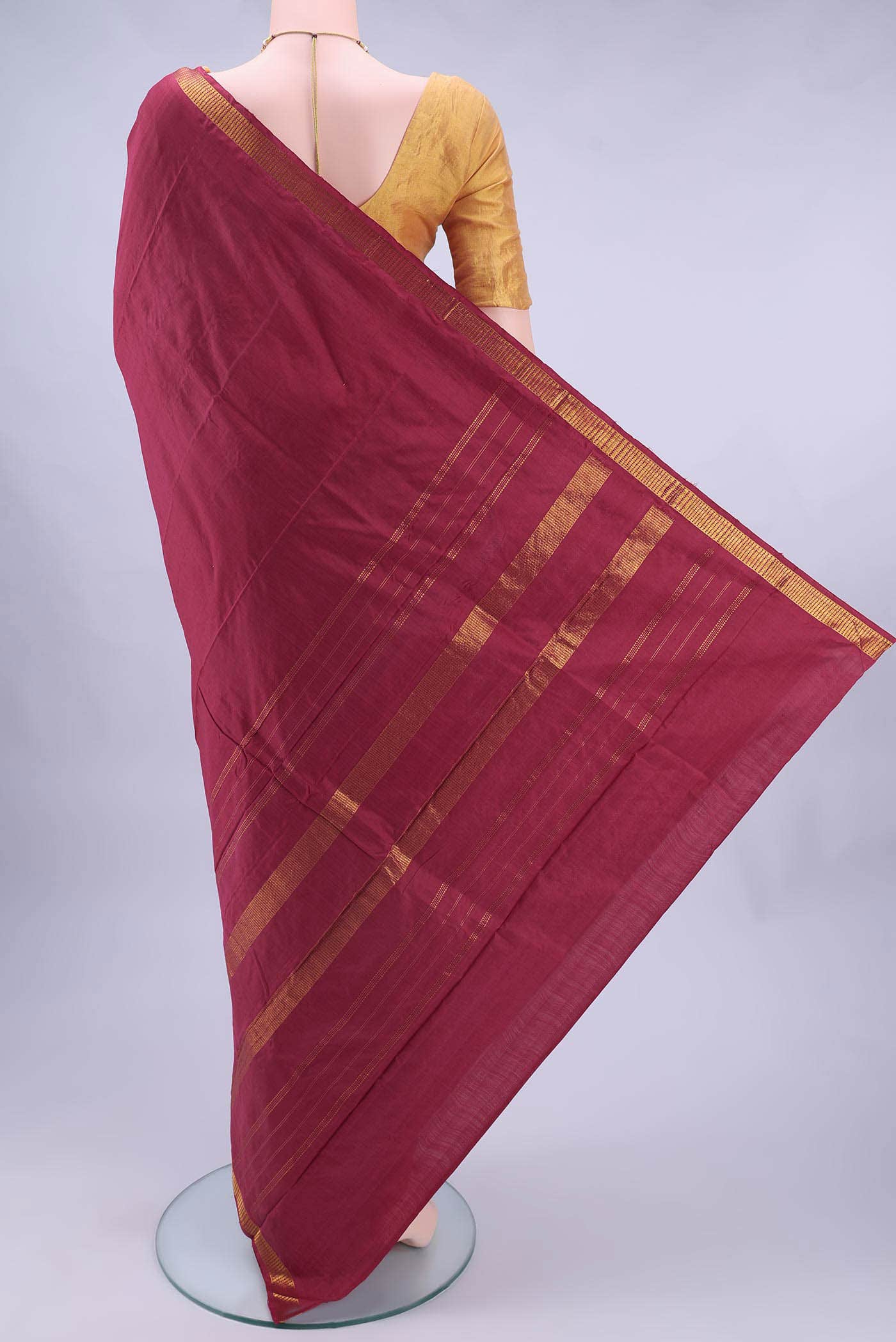 Maroon Kanchipuram Saree