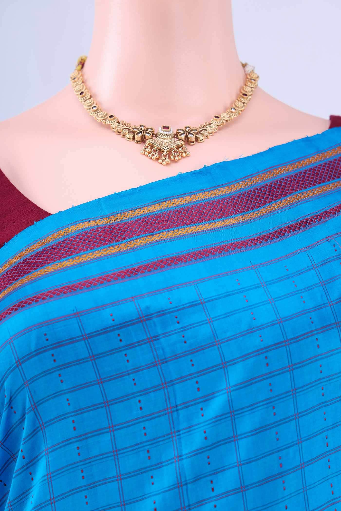 Blue Kanchipuram Silk Saree