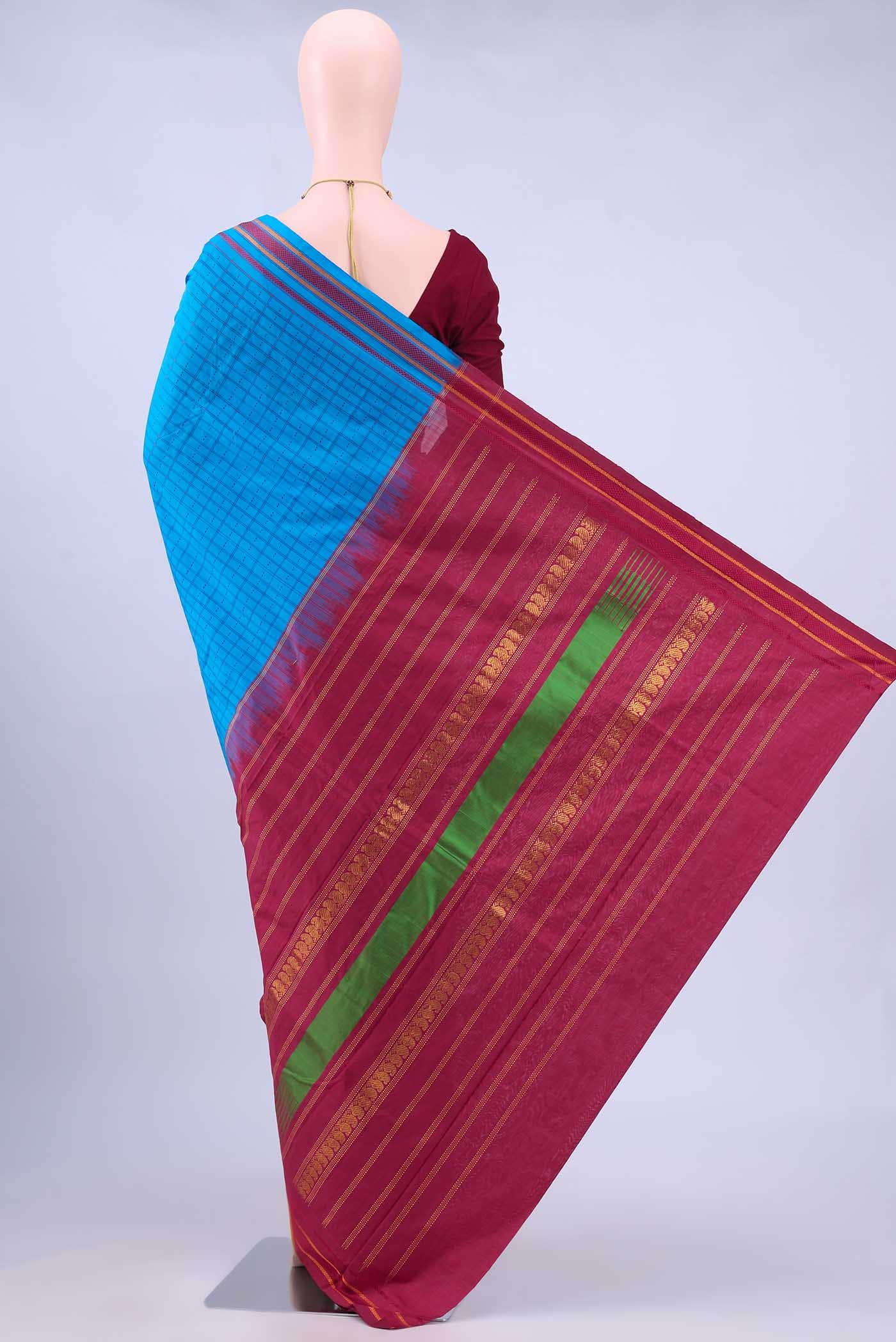 Blue Kanchipuram Silk Saree
