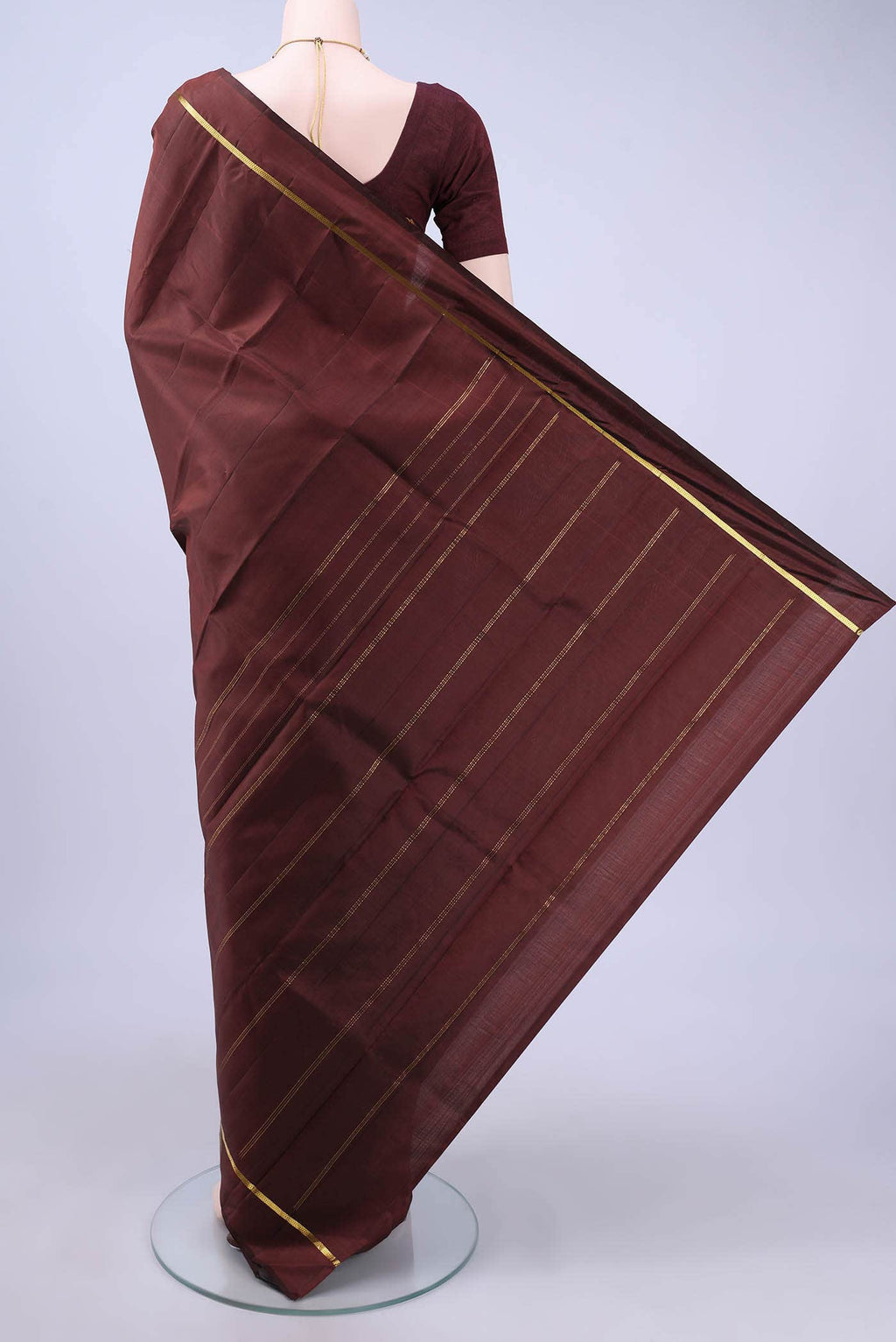 Brown Kanchipuram Silk Saree