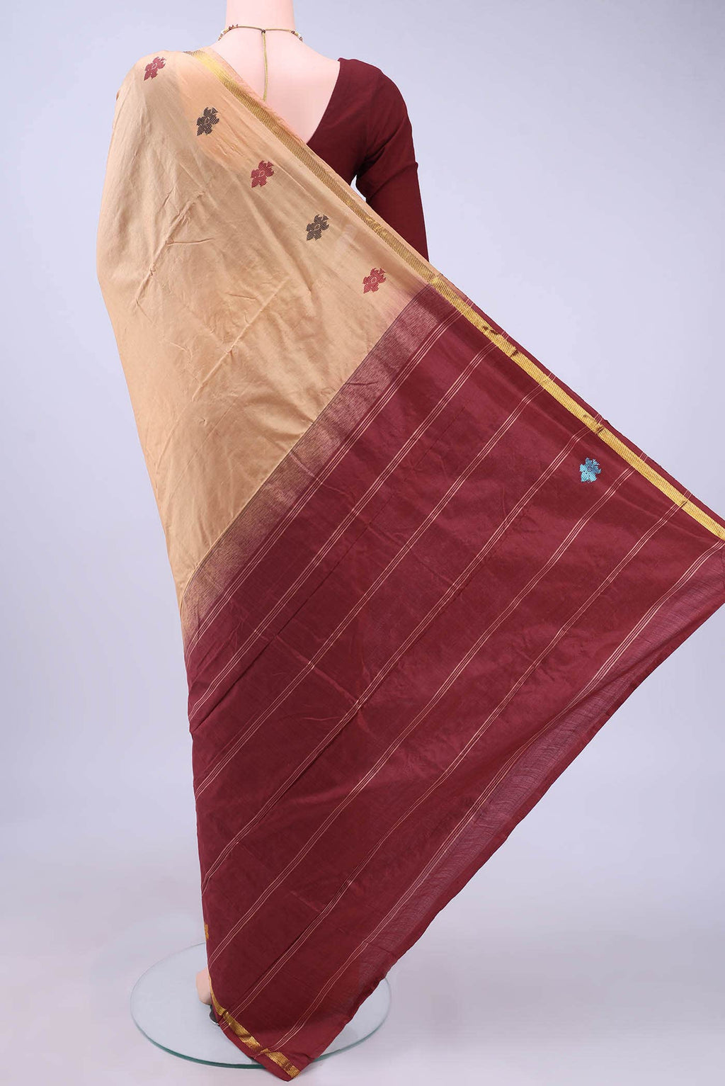 Peach Kanchipuram Saree