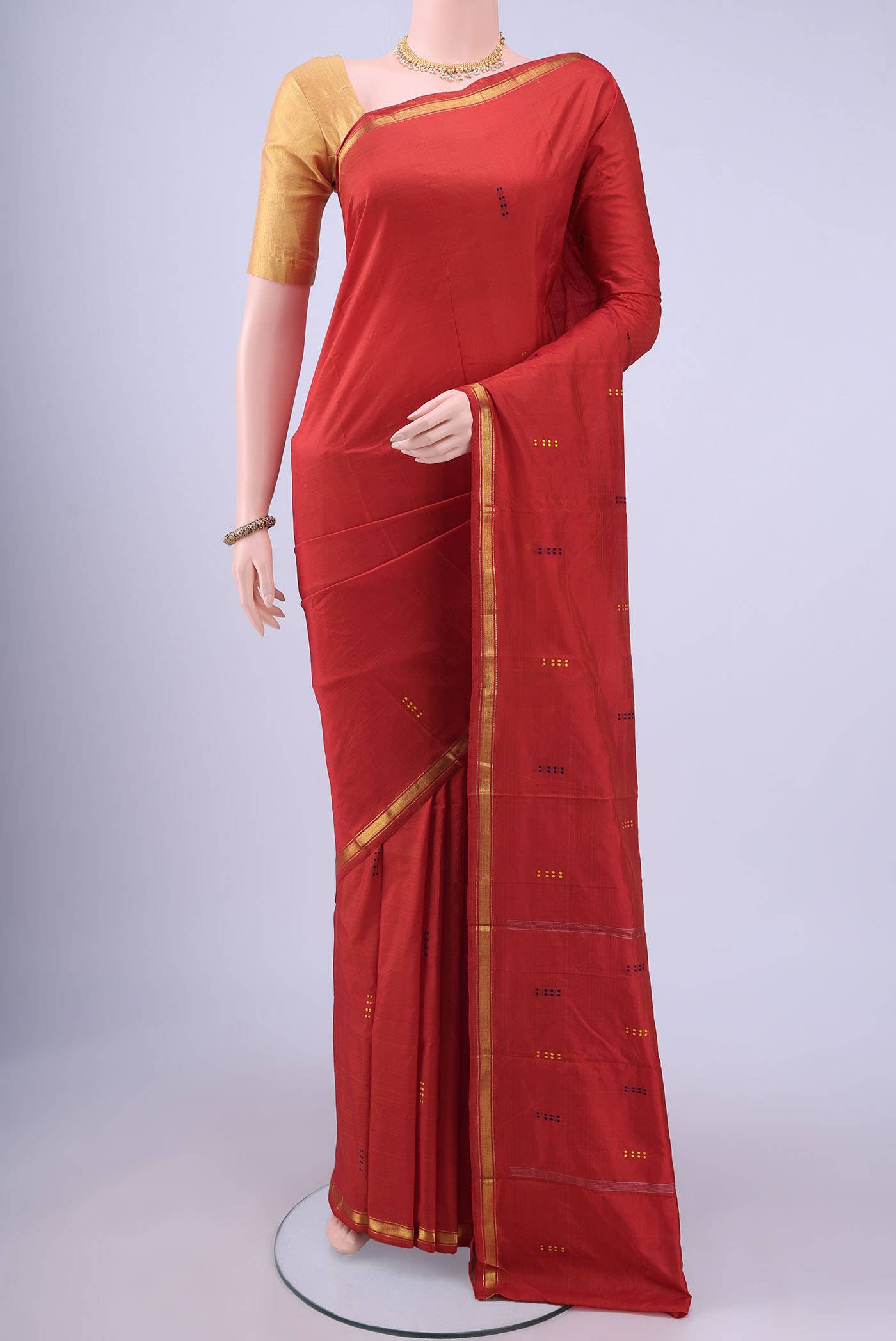 Imperial Red Kanchipuram Silk Saree