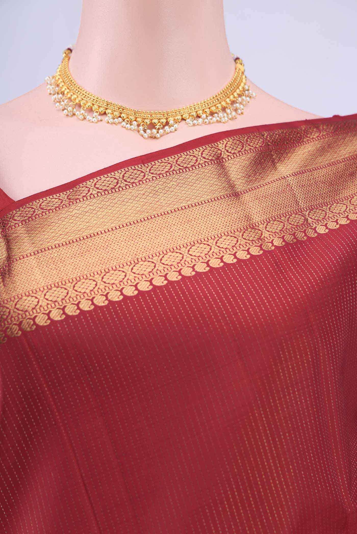 Pure Silk Pure Zari Red Kanchipuram Saree
