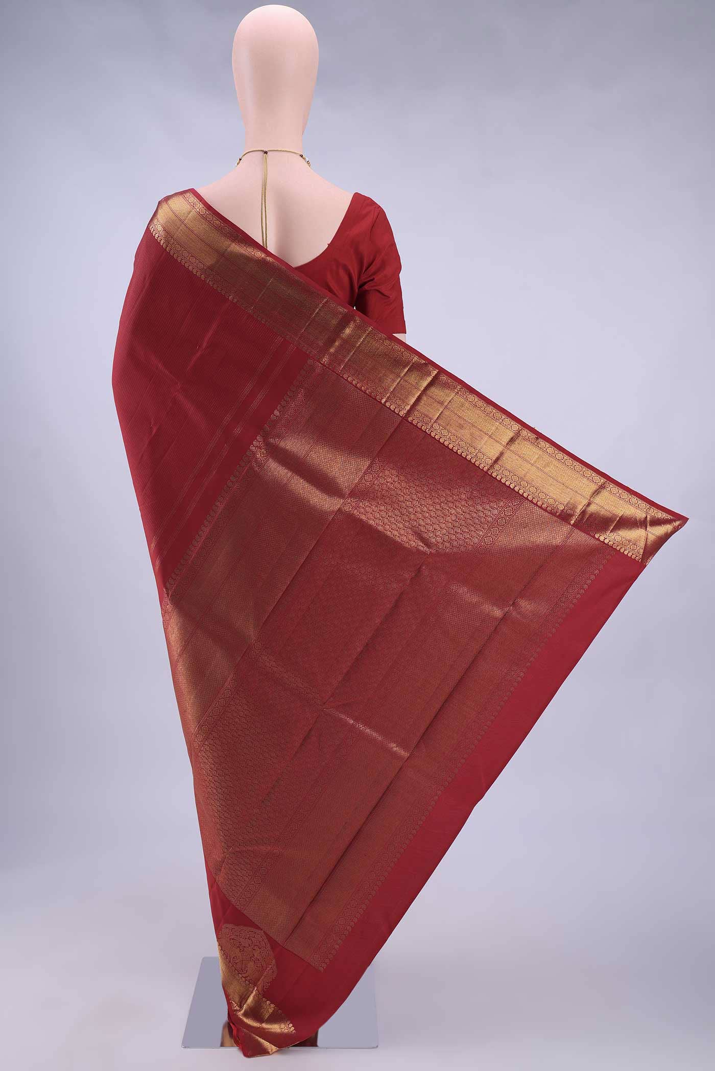 Pure Silk Pure Zari Red Kanchipuram Saree