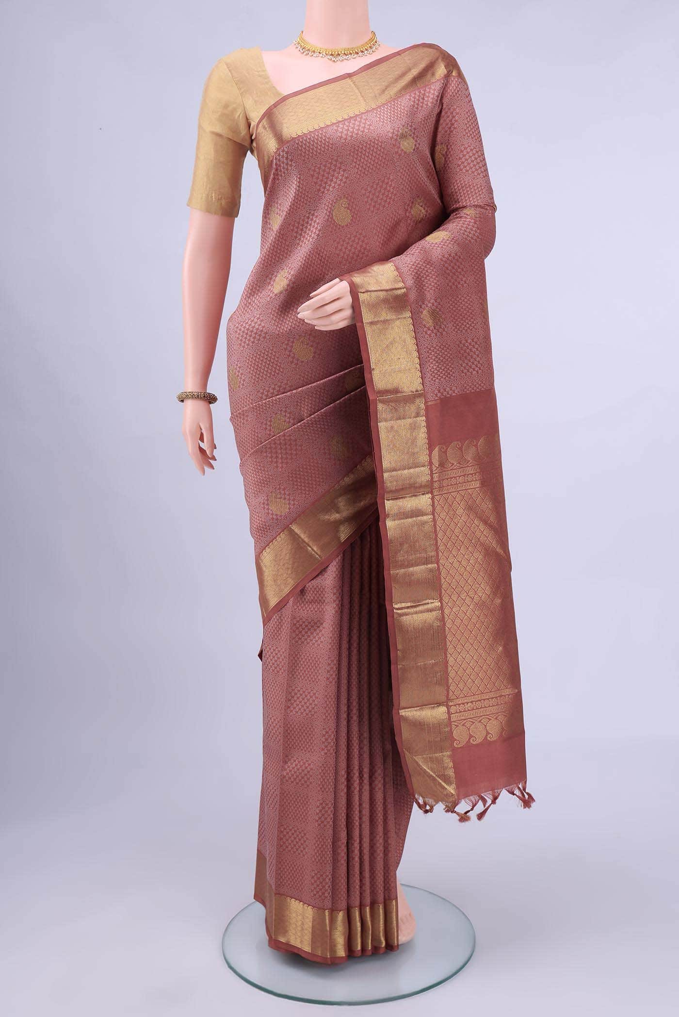 Cinnamon Kanchipuram Saree