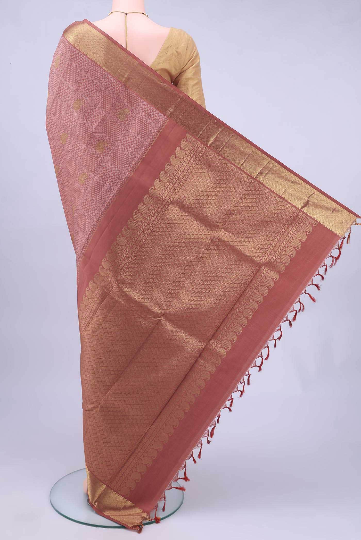 Cinnamon Kanchipuram Saree