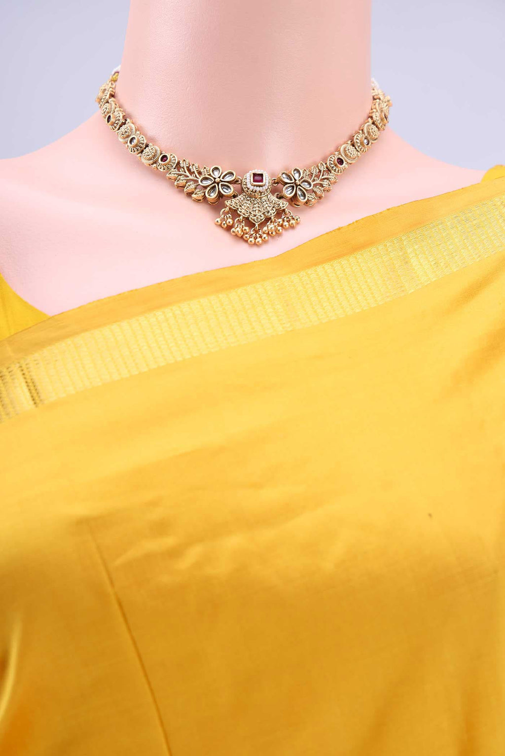 Pure Silk Pure Zari Mustard Kanchipuram Saree