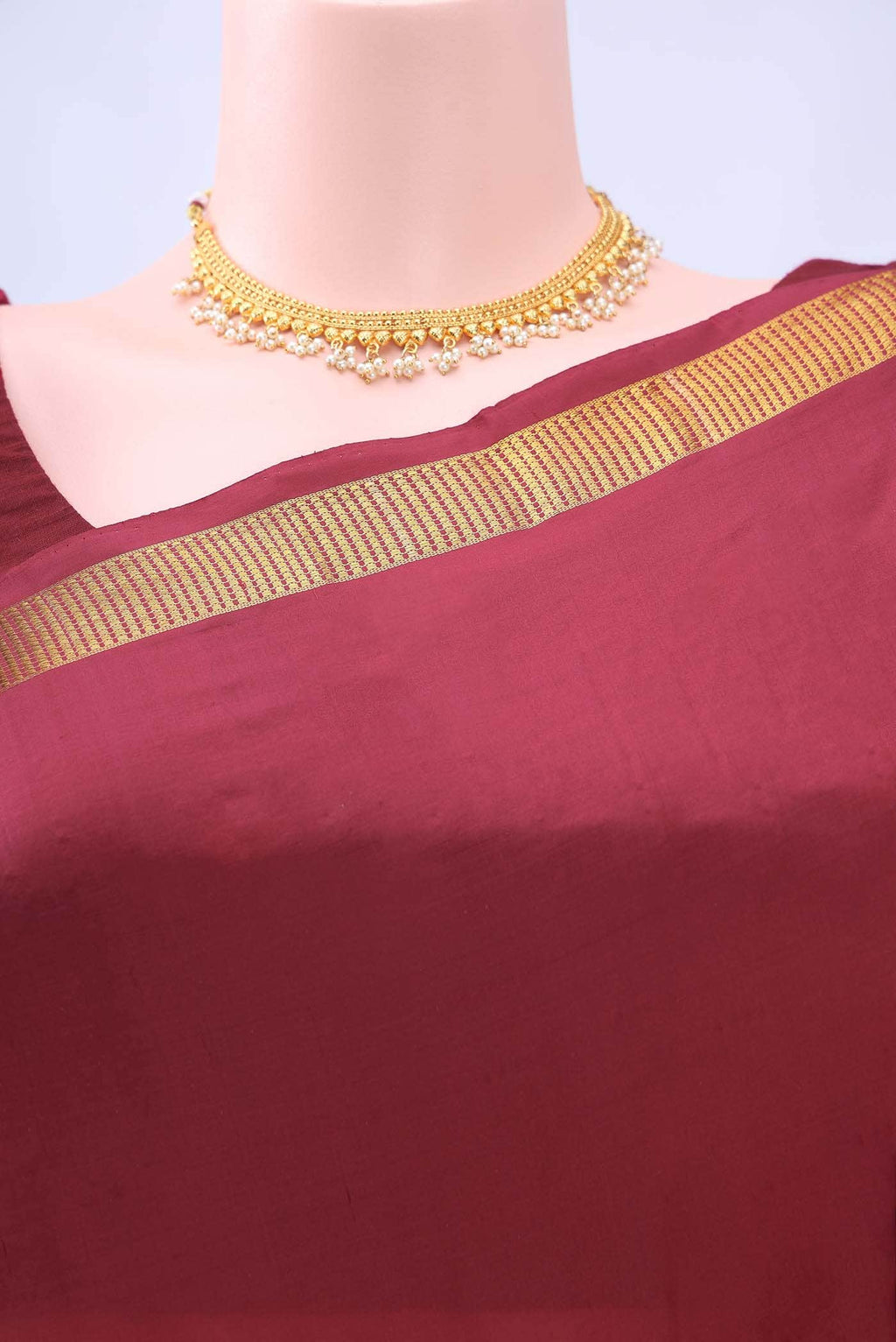 Maroon Kanchipuram Saree
