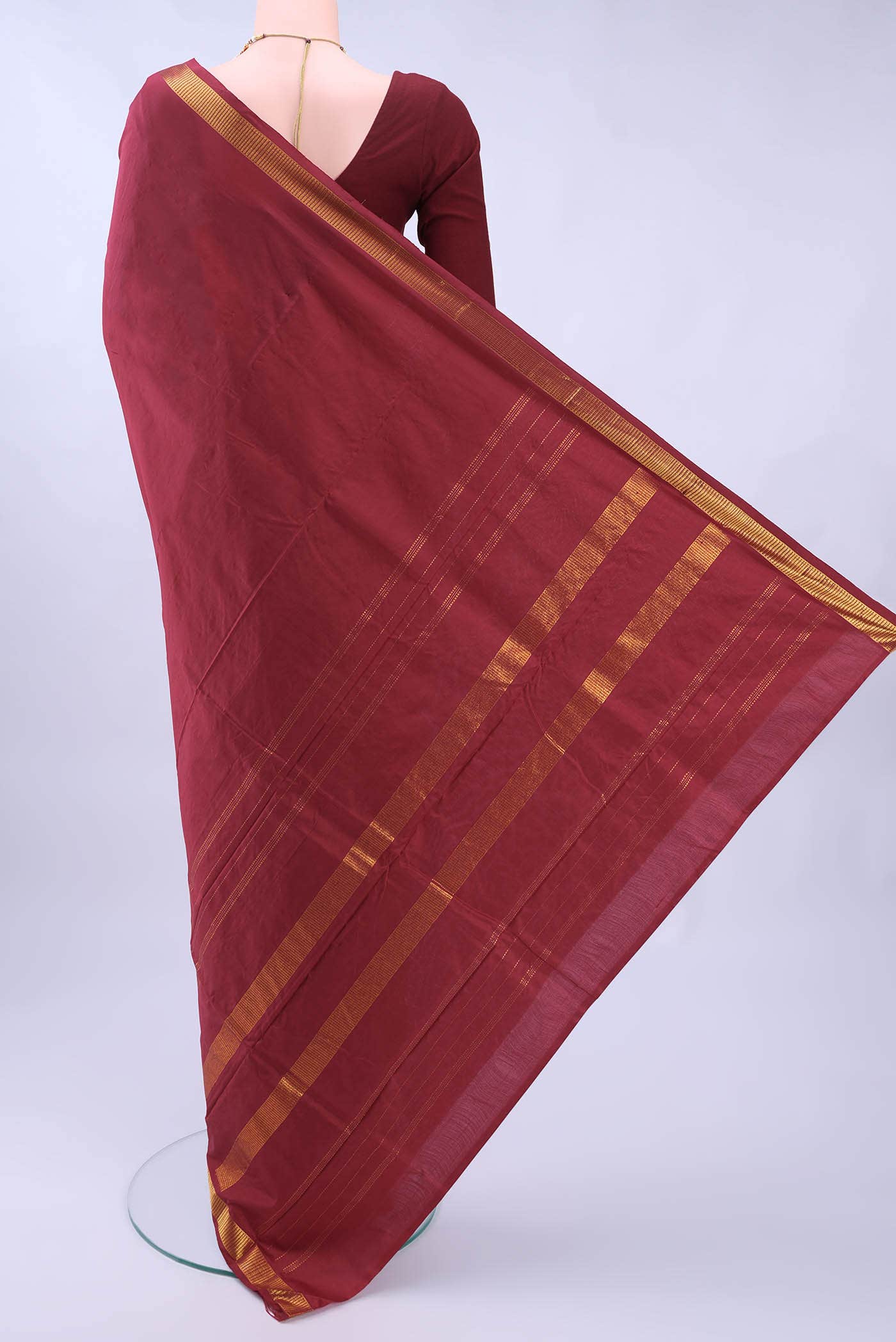 Maroon Kanchipuram Saree