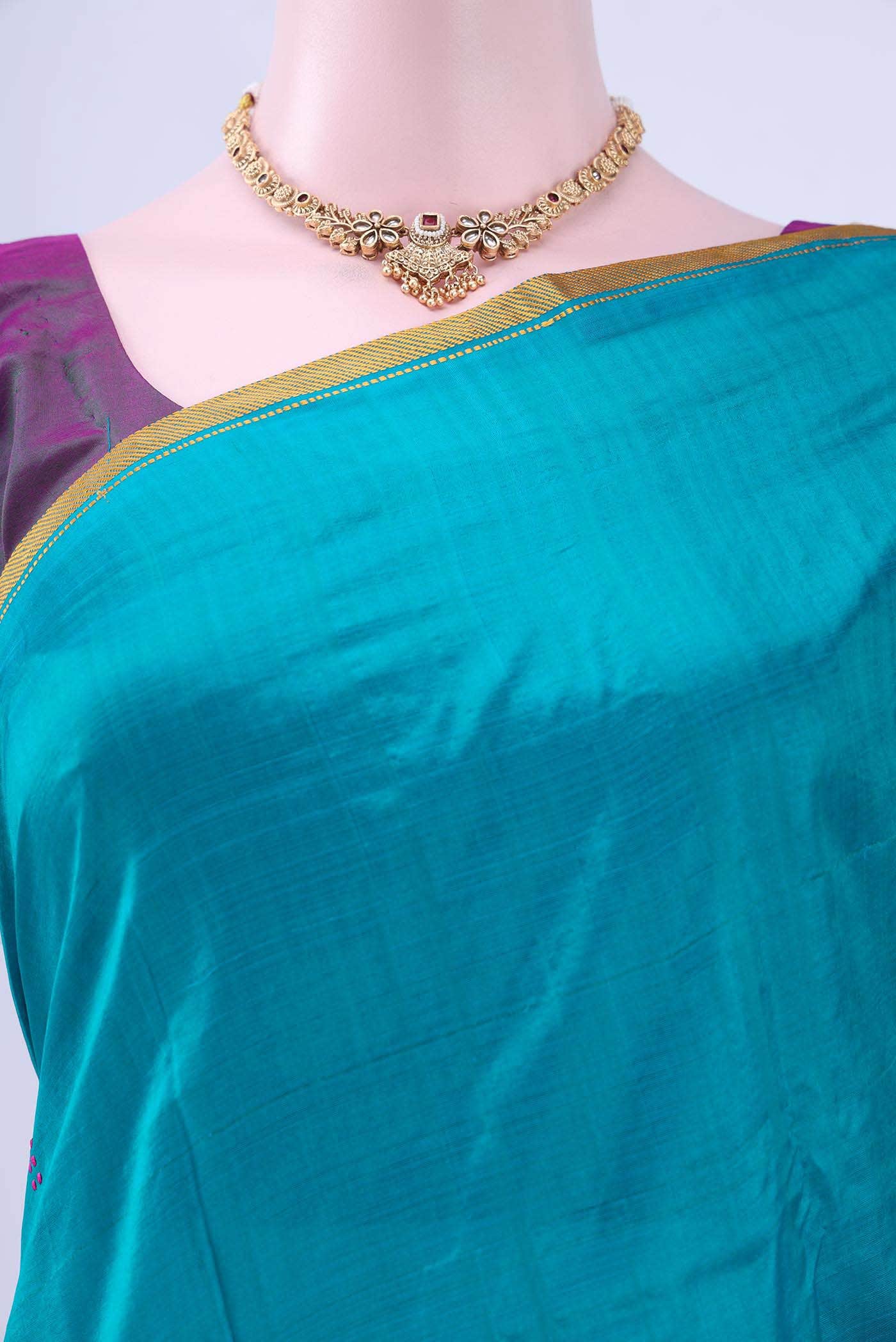 Blue Kanchipuram Silk Saree