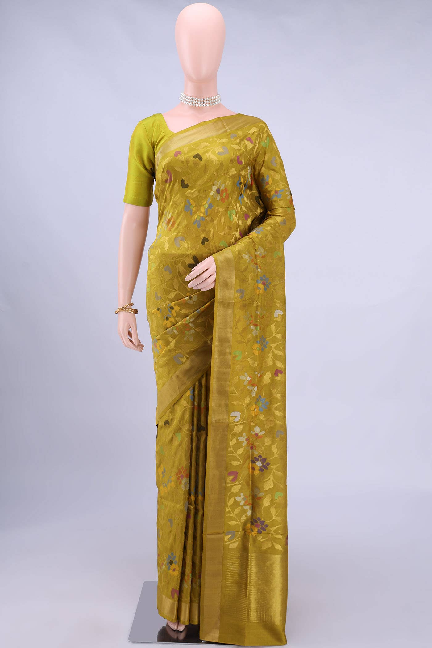 Pure Silk Pure Zari Mustard Uppada Saree