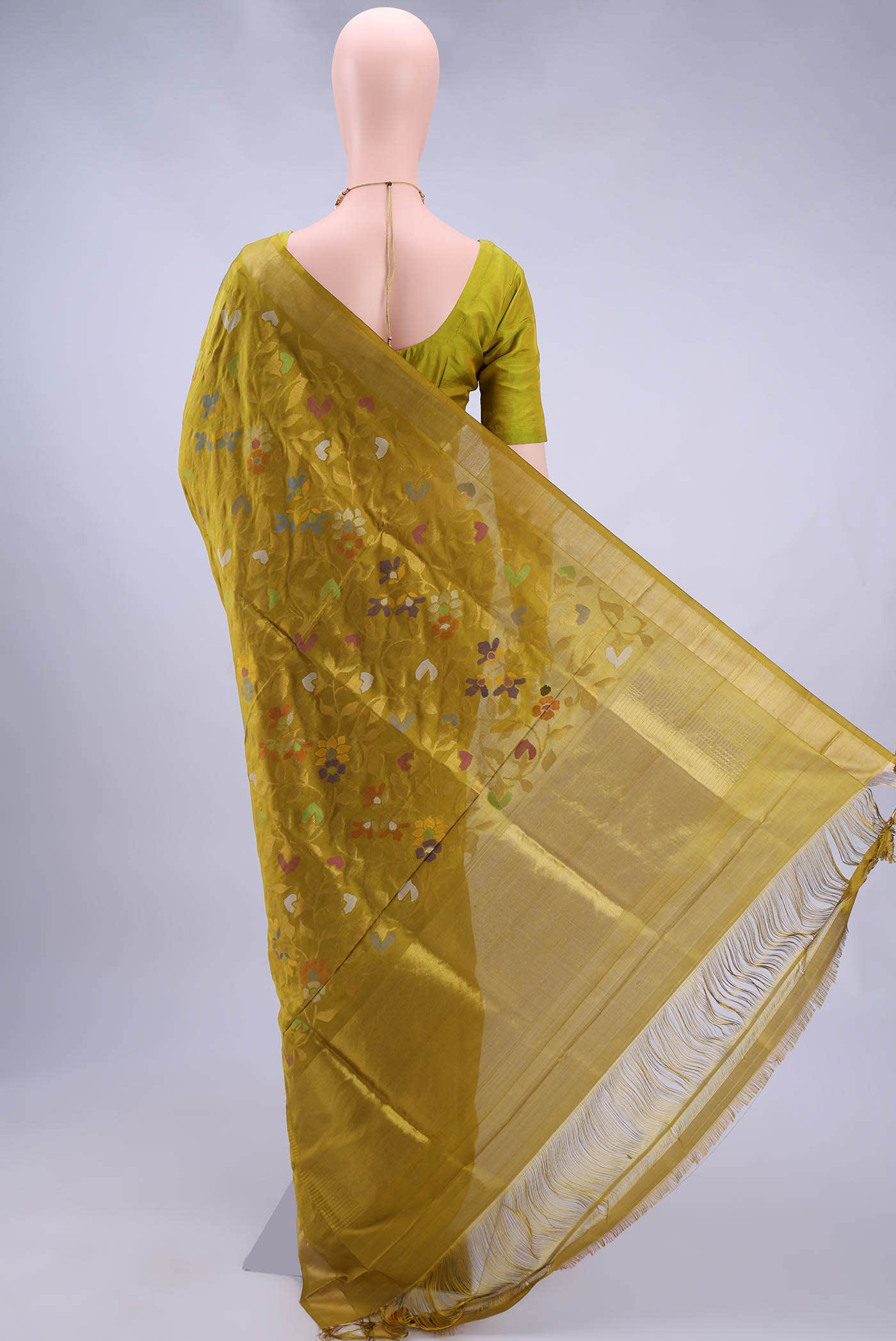 Pure Silk Pure Zari Mustard Uppada Saree