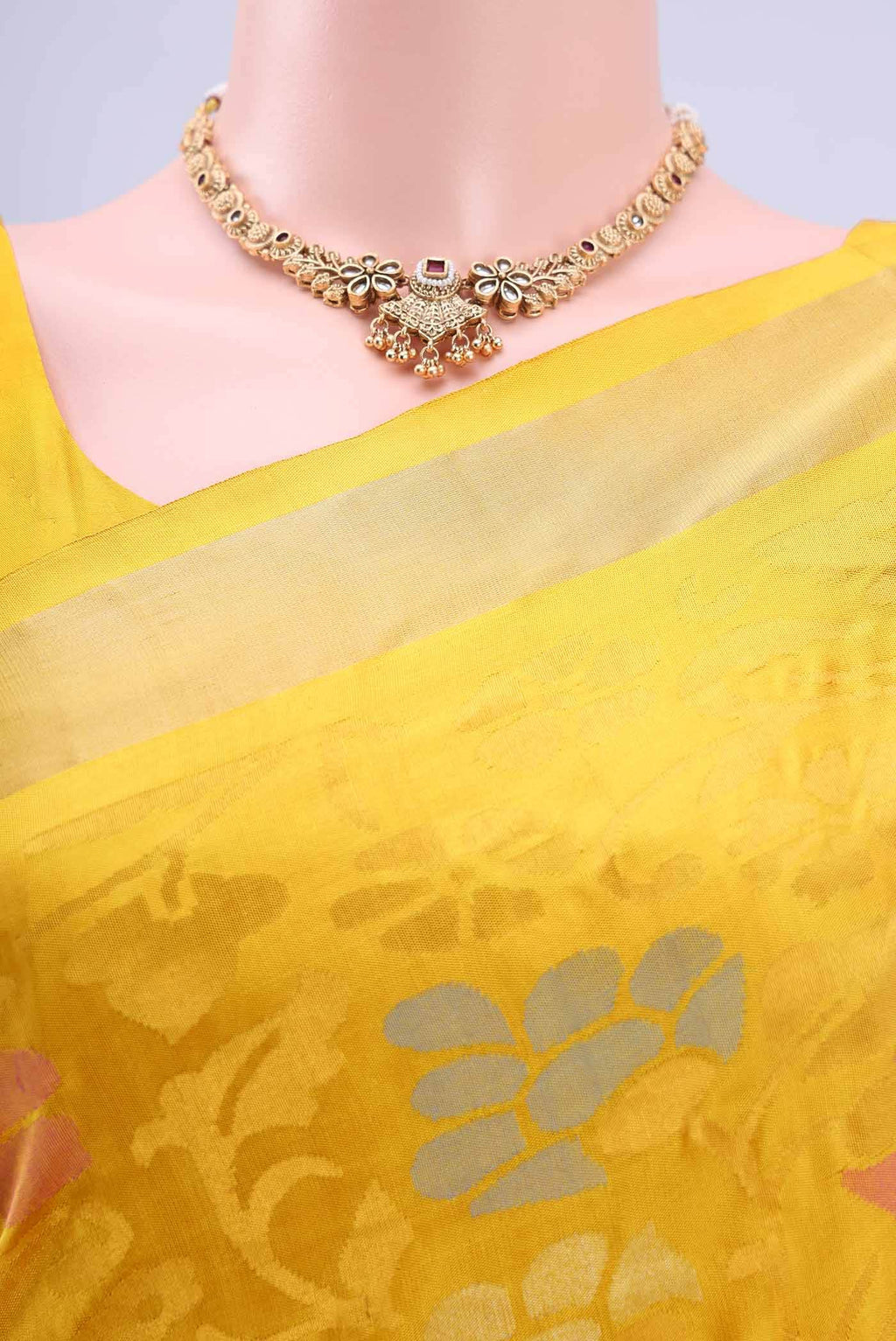 Pure Silk Pure Zari Yellow Uppada Saree