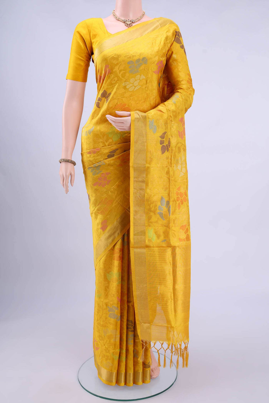 Pure Silk Pure Zari Yellow Uppada Saree