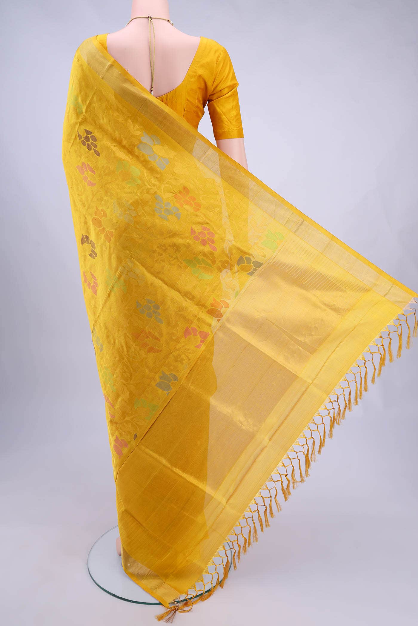 Pure Silk Pure Zari Yellow Uppada Saree